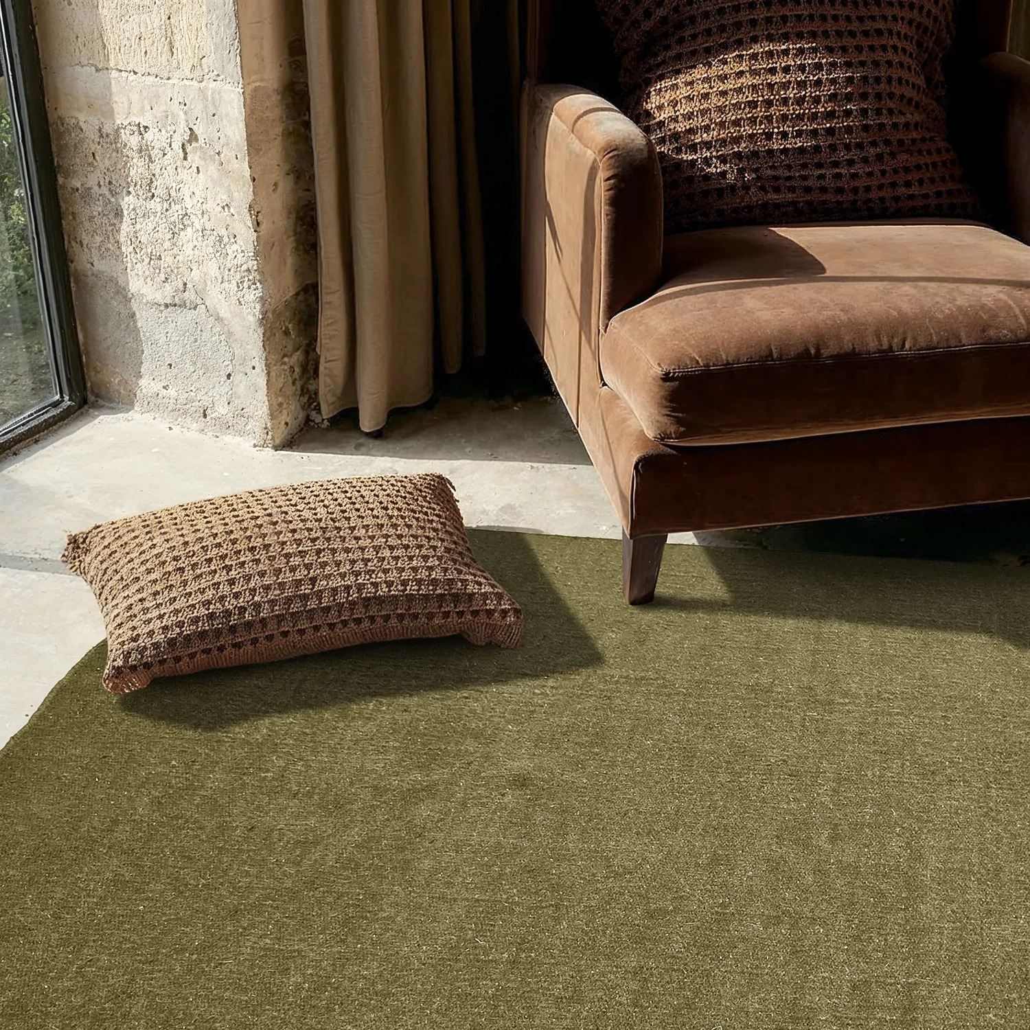 Alfombra de Lana - Hamilton (verde musgo)