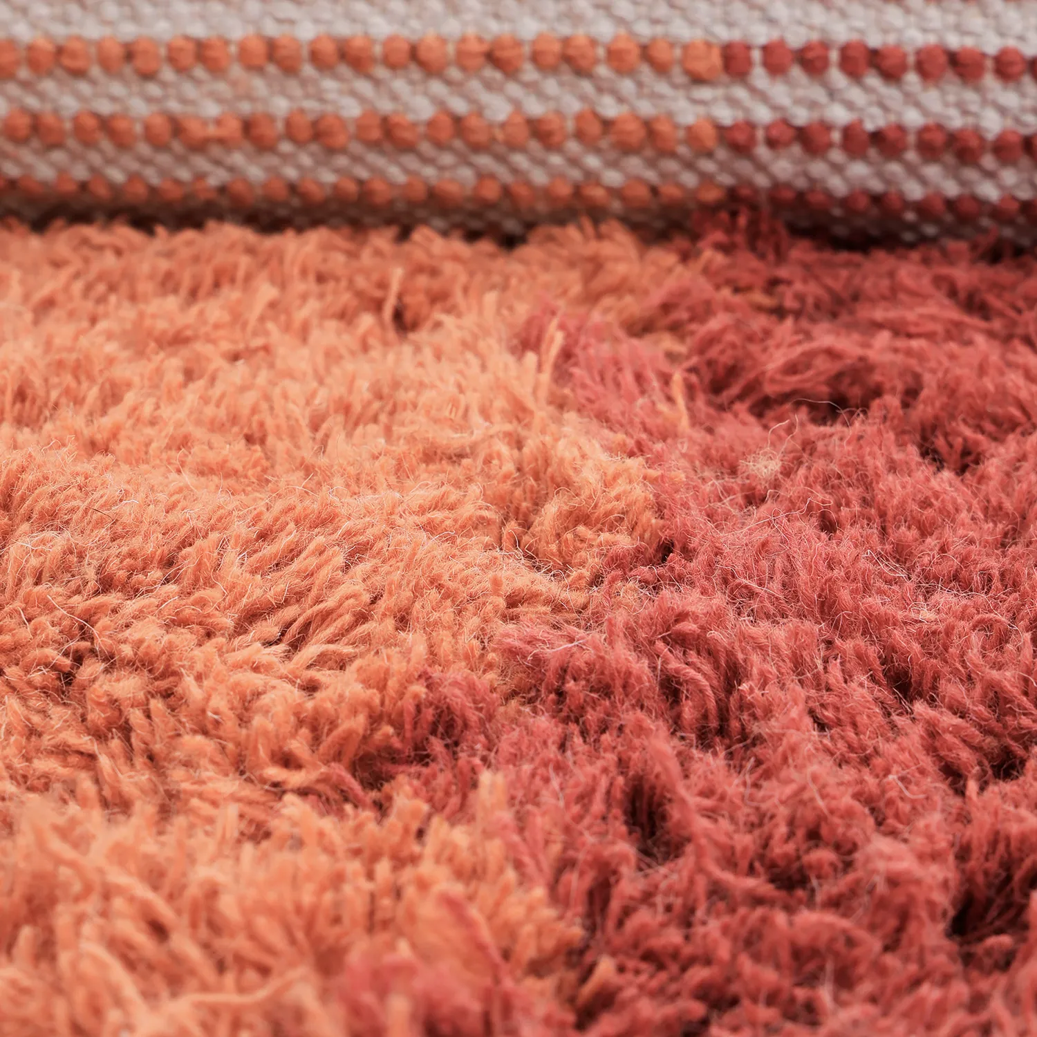 Alfombra de Lana - Khenifra Handknot Wool Premium (naranja/rojo)