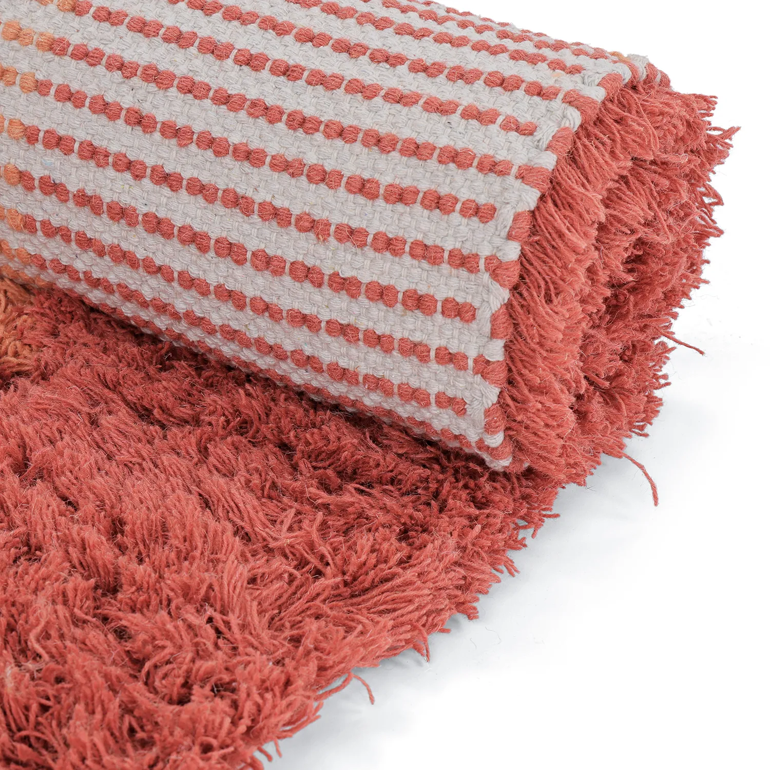 Alfombra de Lana - Khenifra Handknot Wool Premium (naranja/rojo)