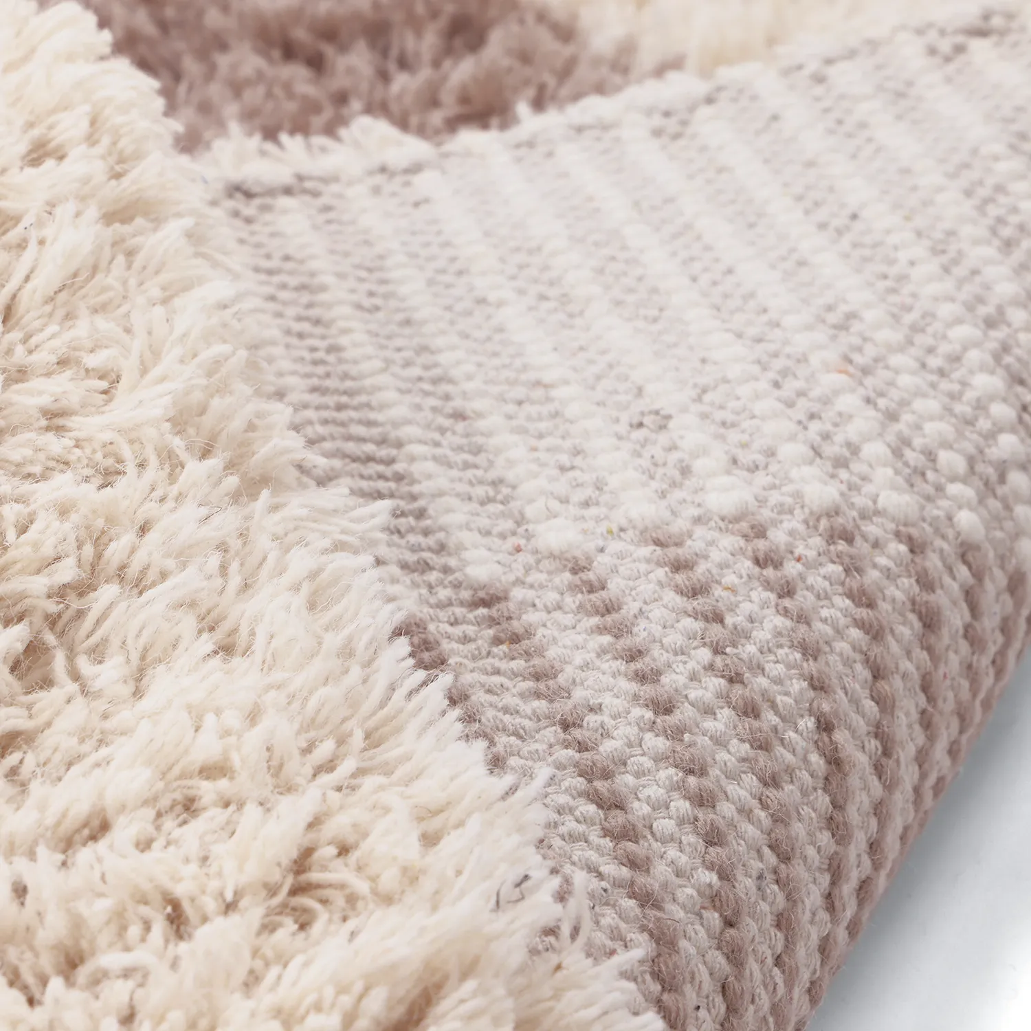 Alfombra de Lana - Khenifra Handknot Wool Premium (gris topo/crema)