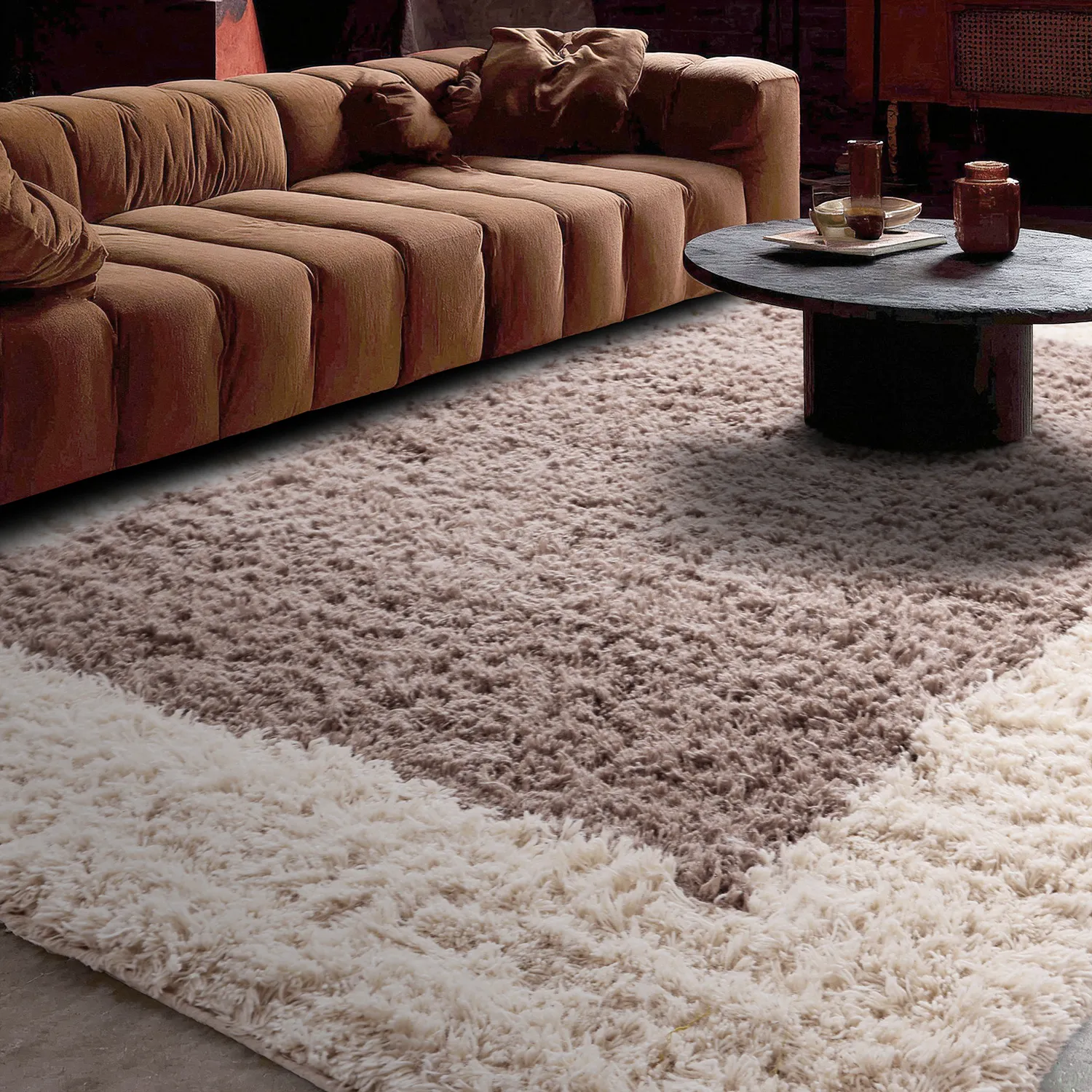 Alfombra de Lana - Khenifra Handknot Wool Premium (gris topo/crema)