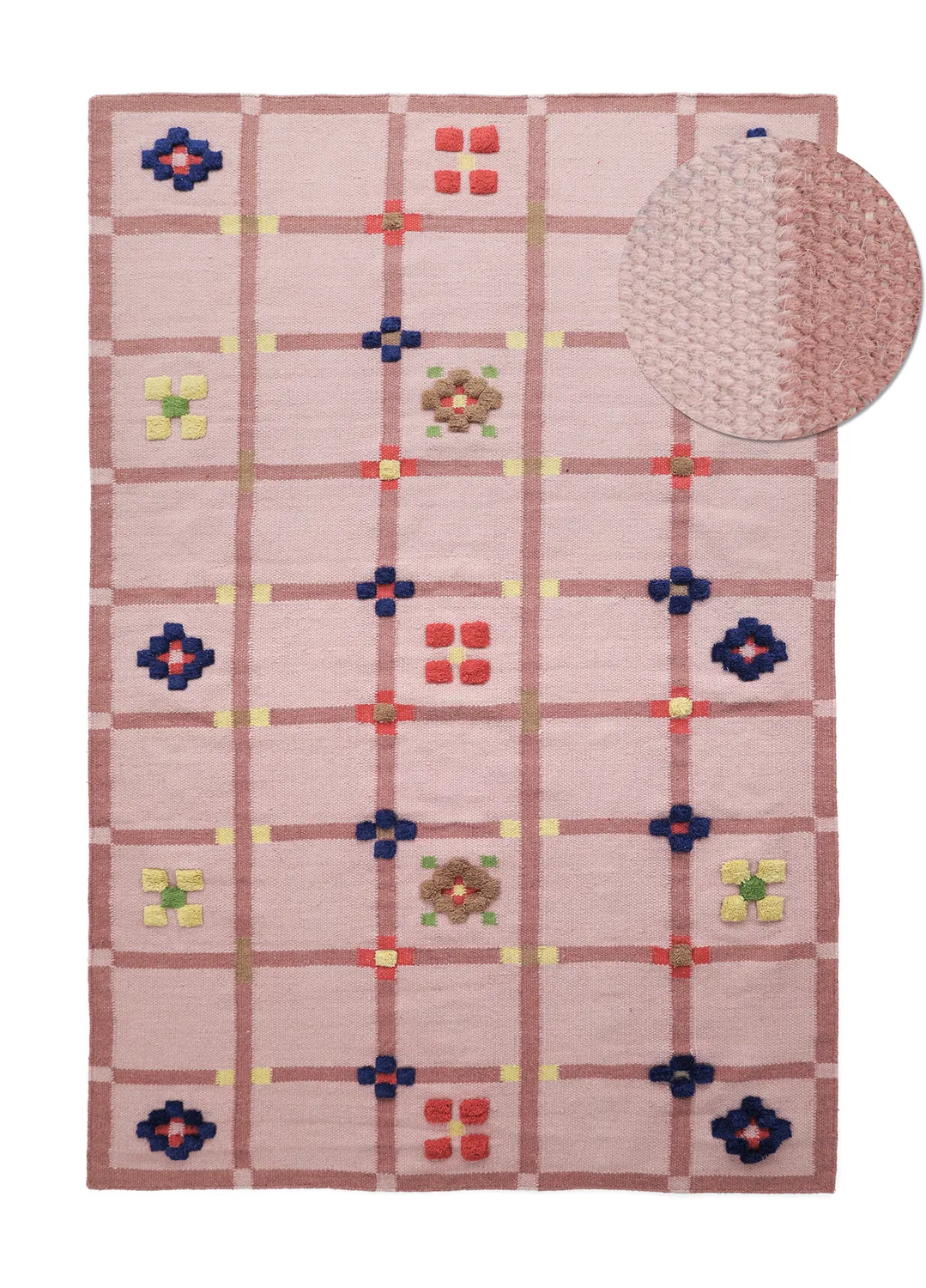 Alfombra de Lana - Lausanne Flatweave Tufted Premium (rosa)