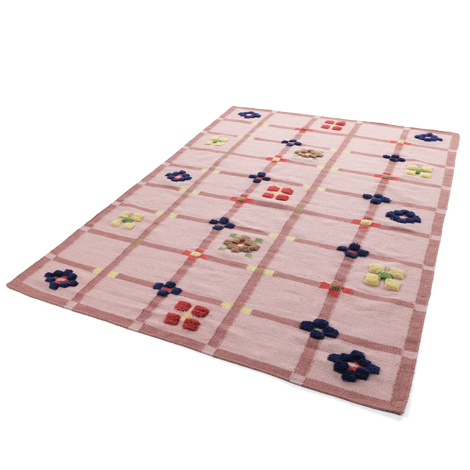 Alfombra de Lana - Lausanne Flatweave Tufted Premium (rosa)