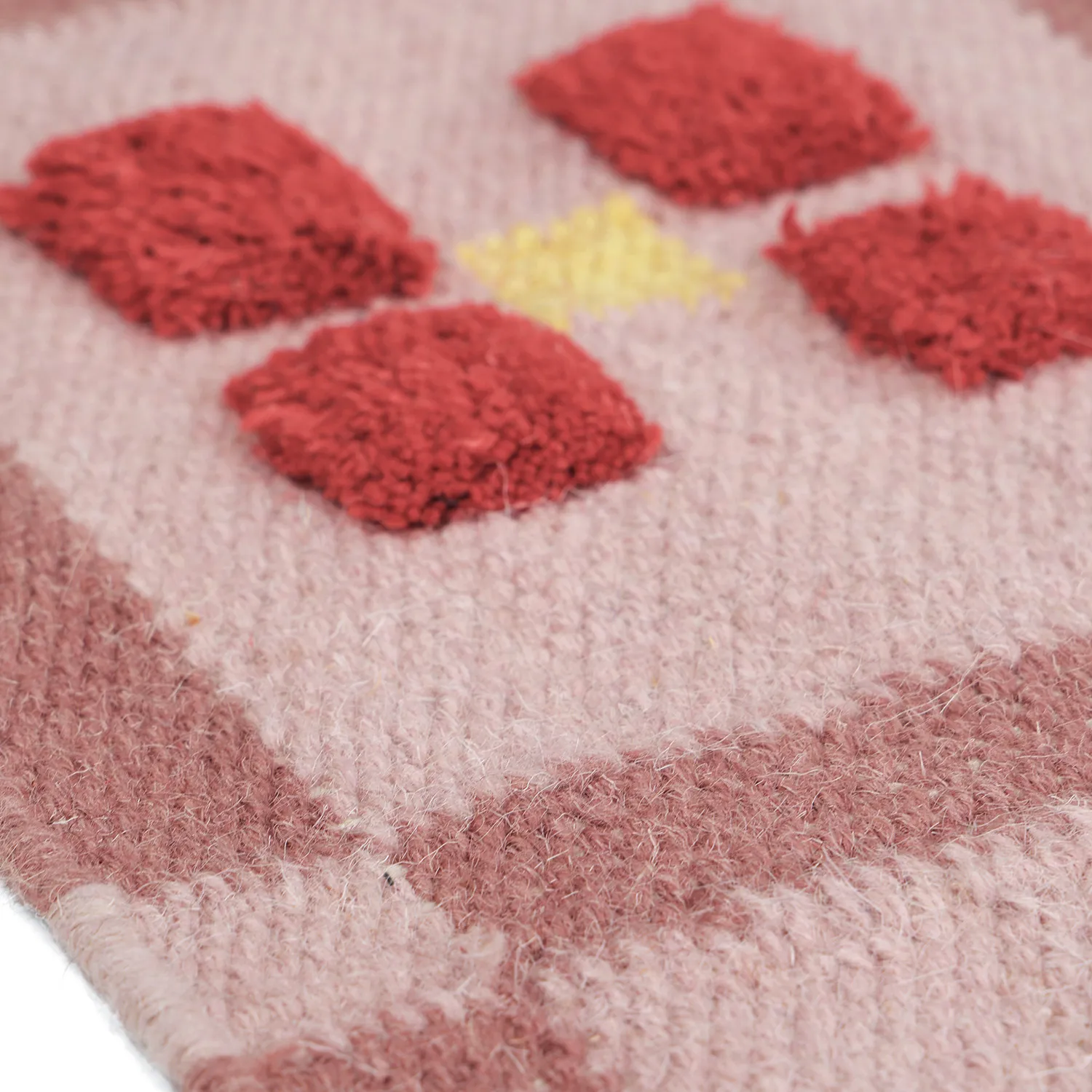 Alfombra de Lana - Lausanne Flatweave Tufted Premium (rosa)