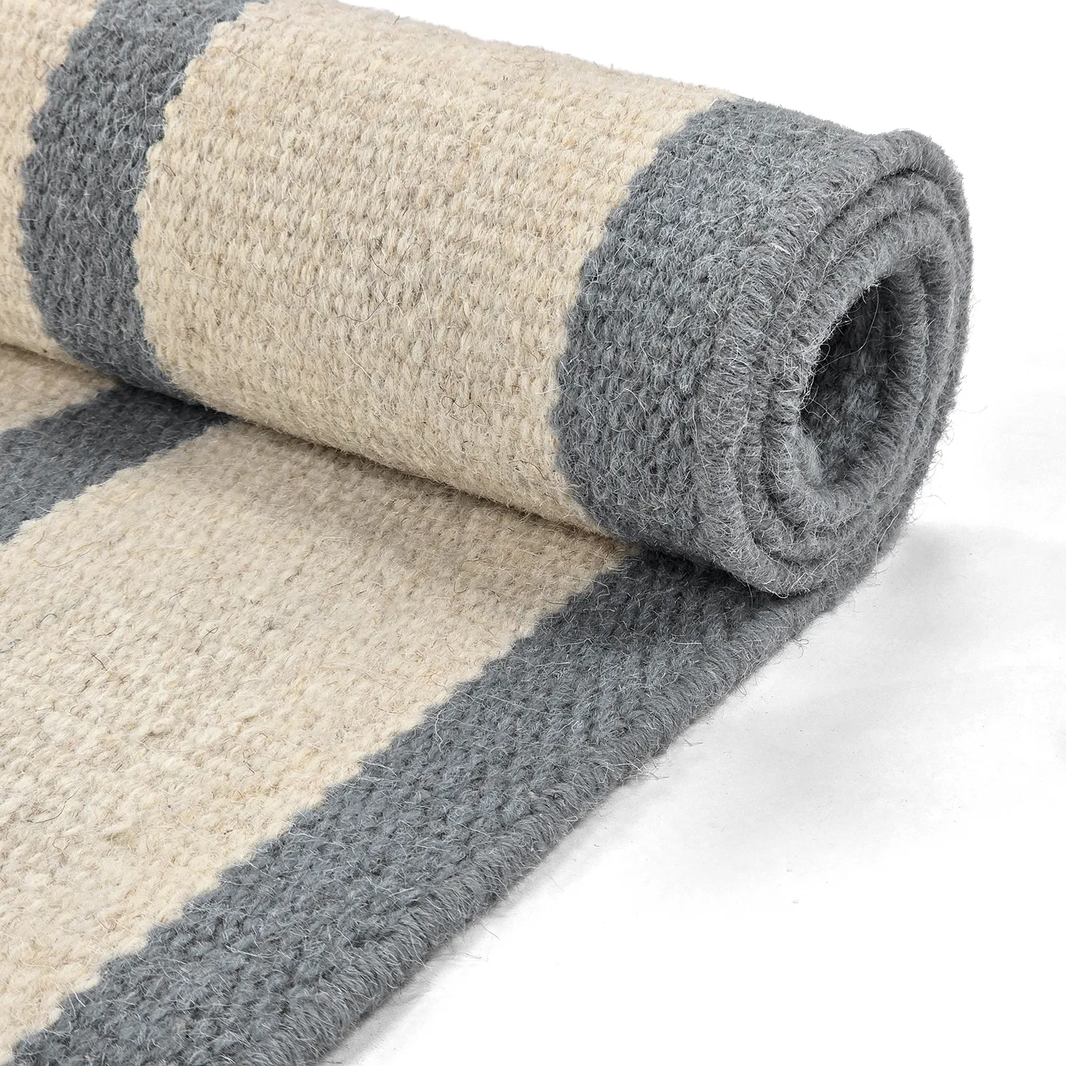 Alfombra de Lana - Luton (denim deslavado/blanco)