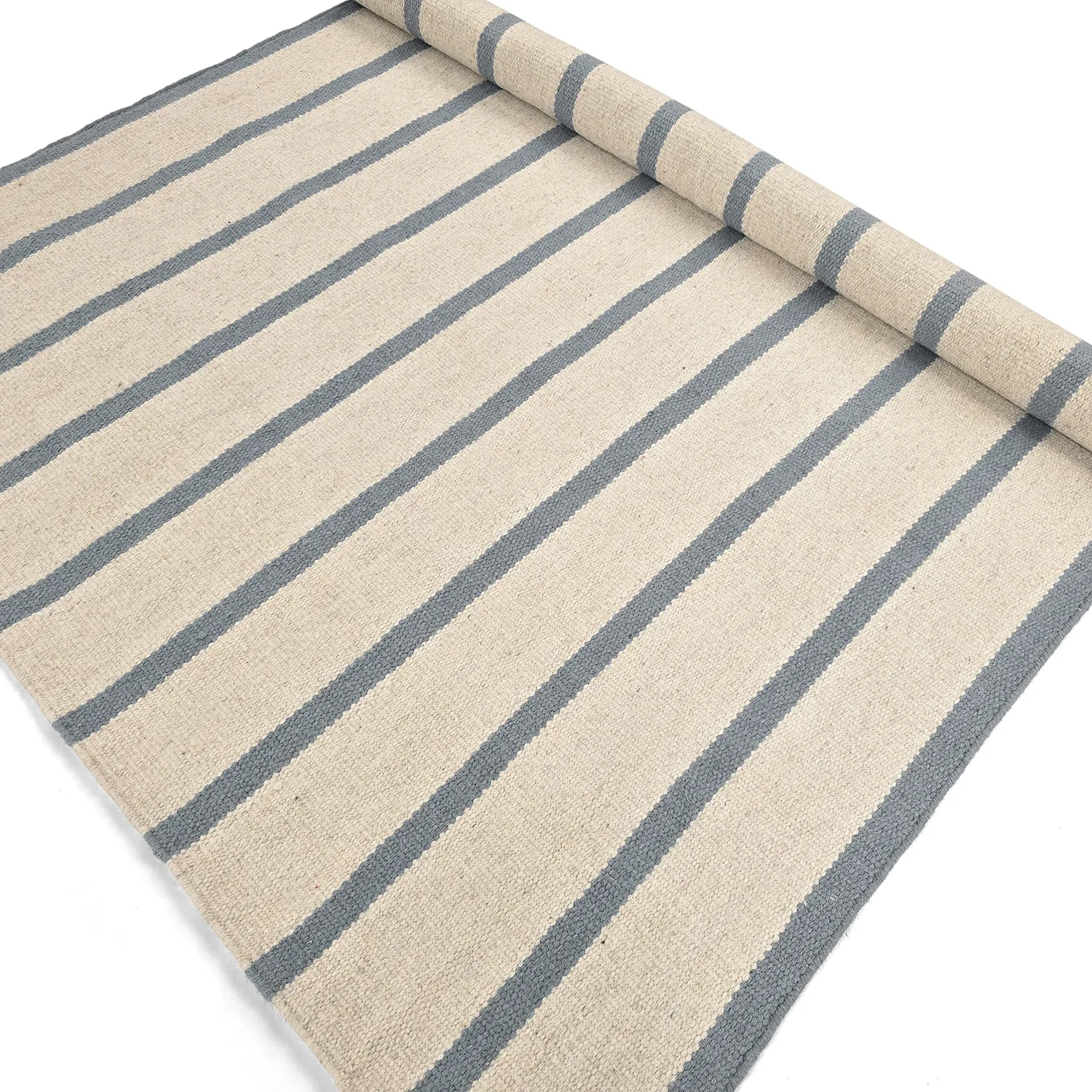 Alfombra de Lana - Luton (denim deslavado/blanco)