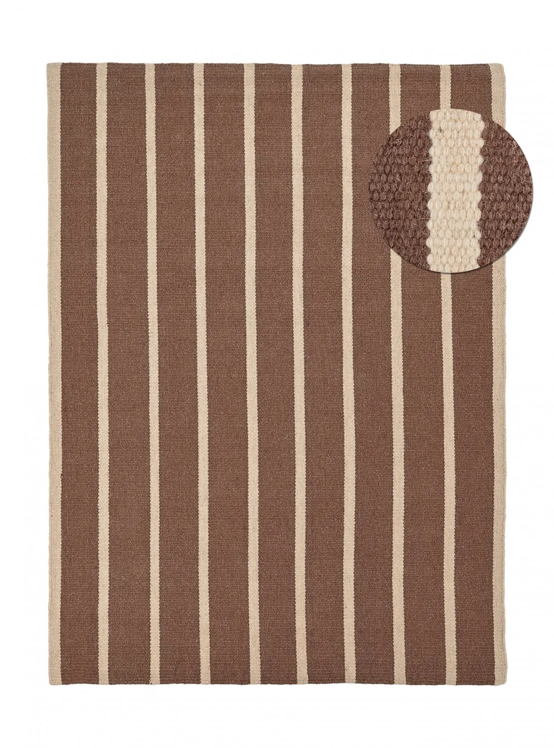 Alfombra de Lana - Luton (natural/taupe oscuro)
