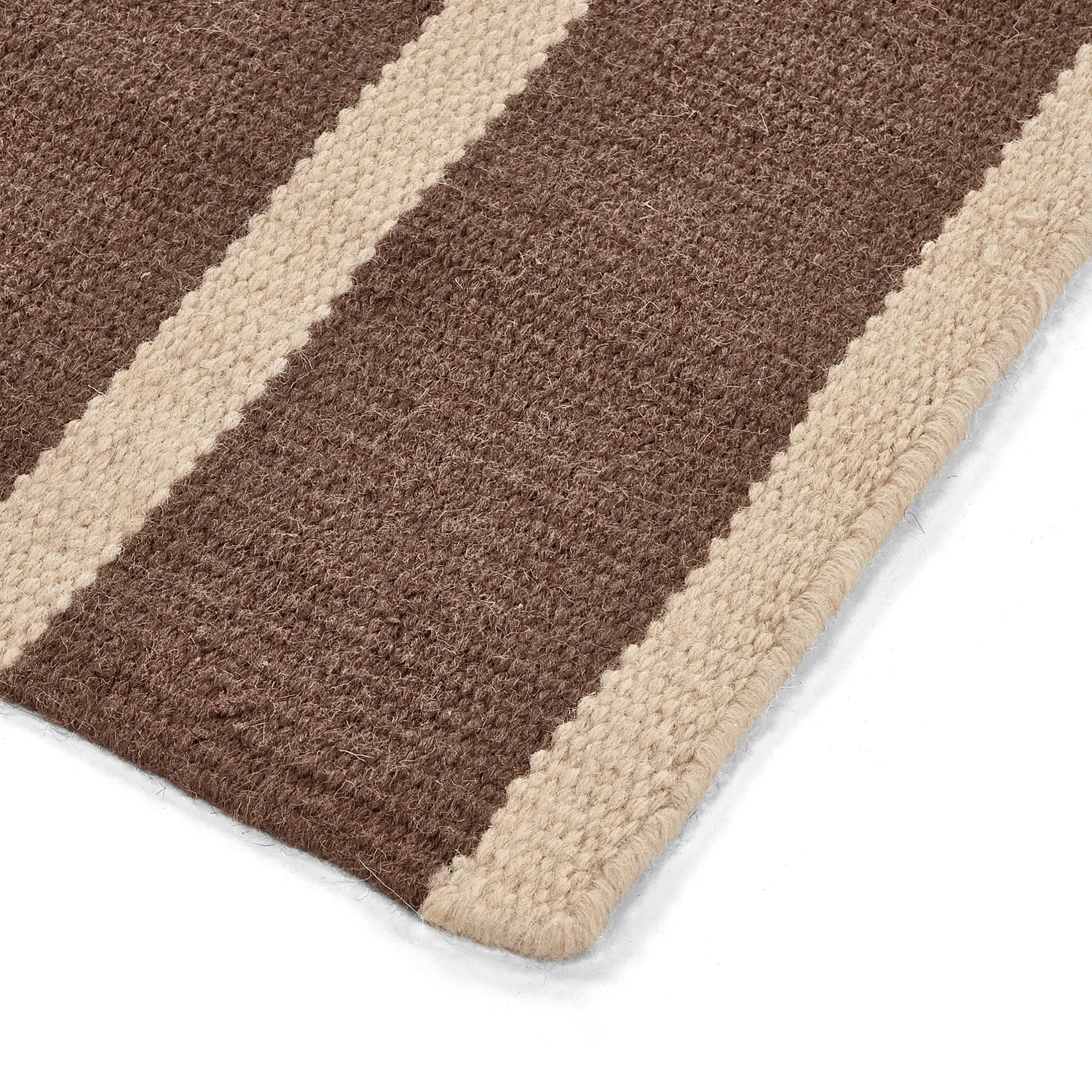 Alfombra de Lana - Luton (natural/taupe oscuro)