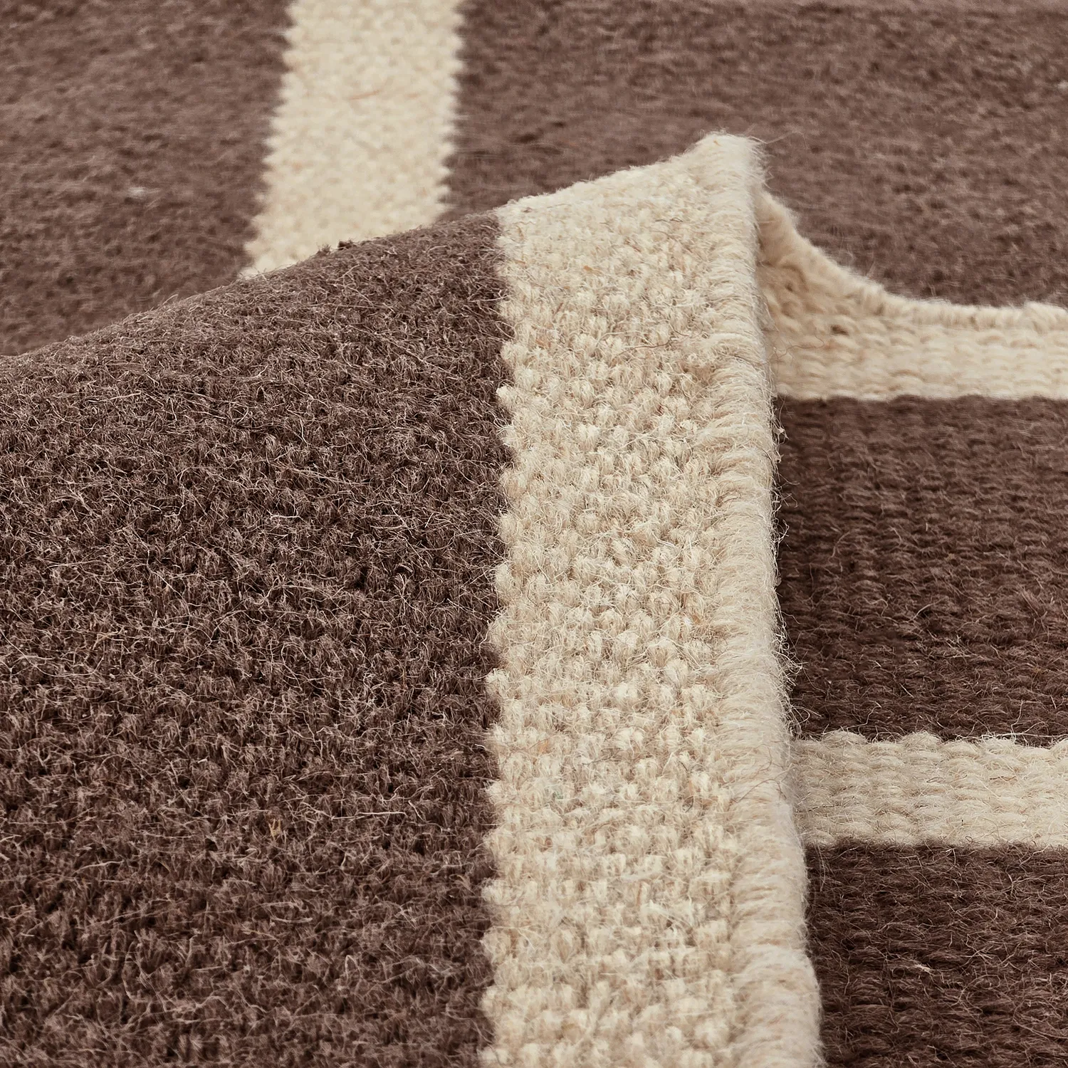 Alfombra de Lana - Luton (natural/taupe oscuro)