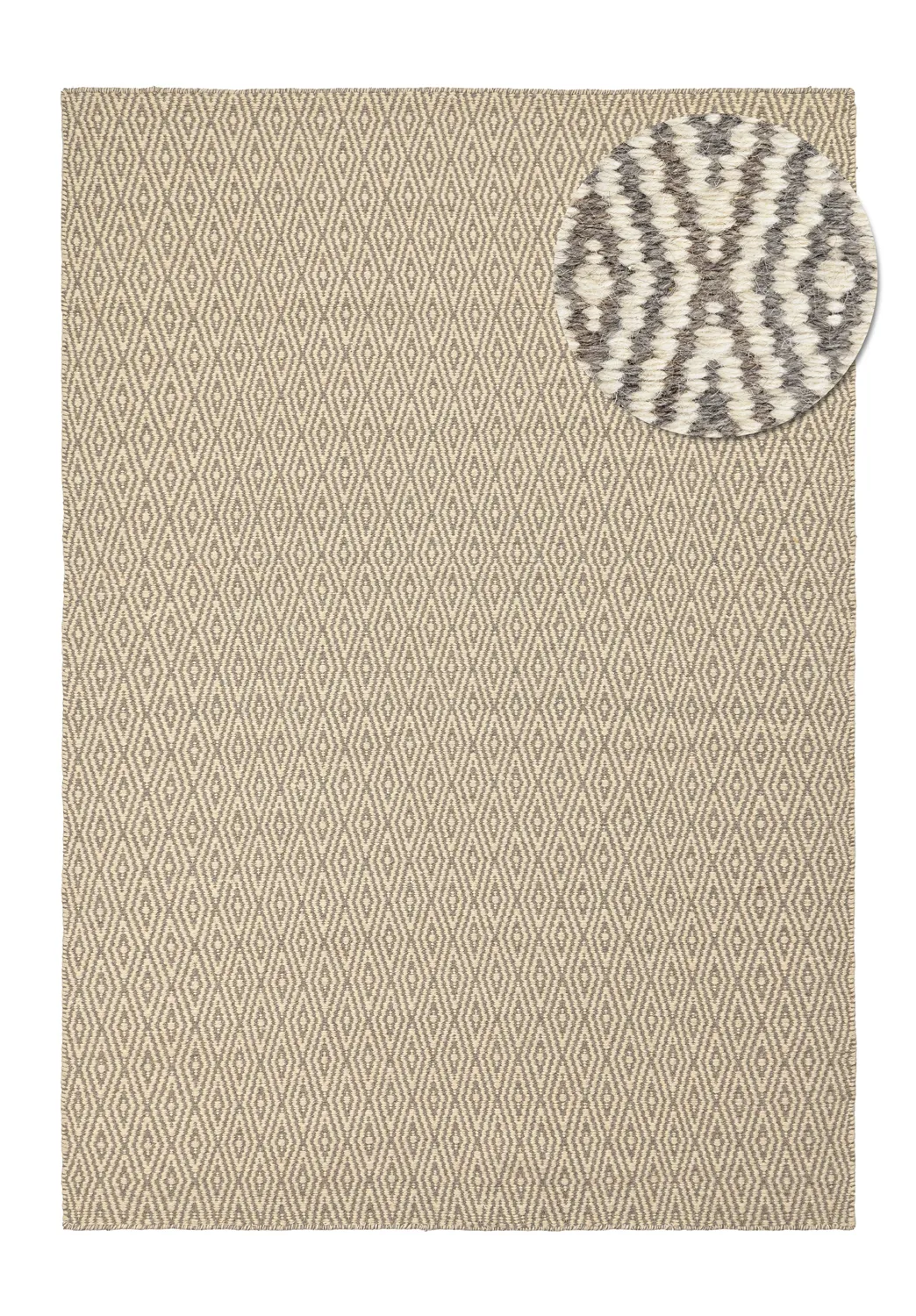 Alfombra de Lana - Monastir (gris/blanco)