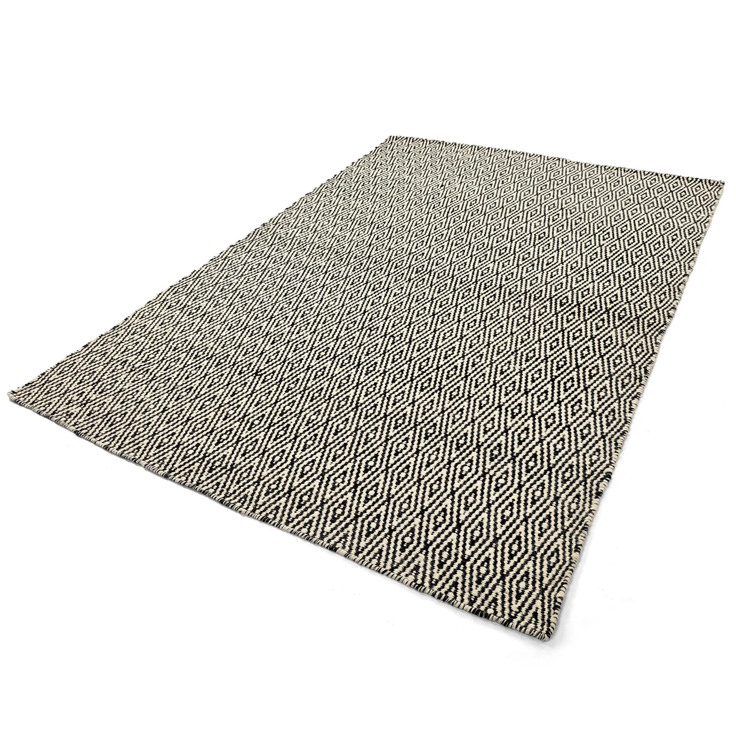Alfombra de Lana - Monastir (negro/blanco)