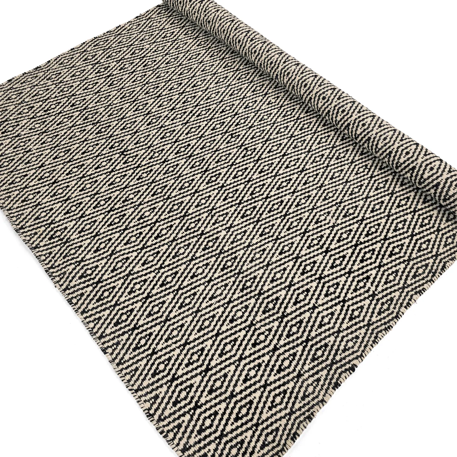 Alfombra de Lana - Monastir (negro/blanco)