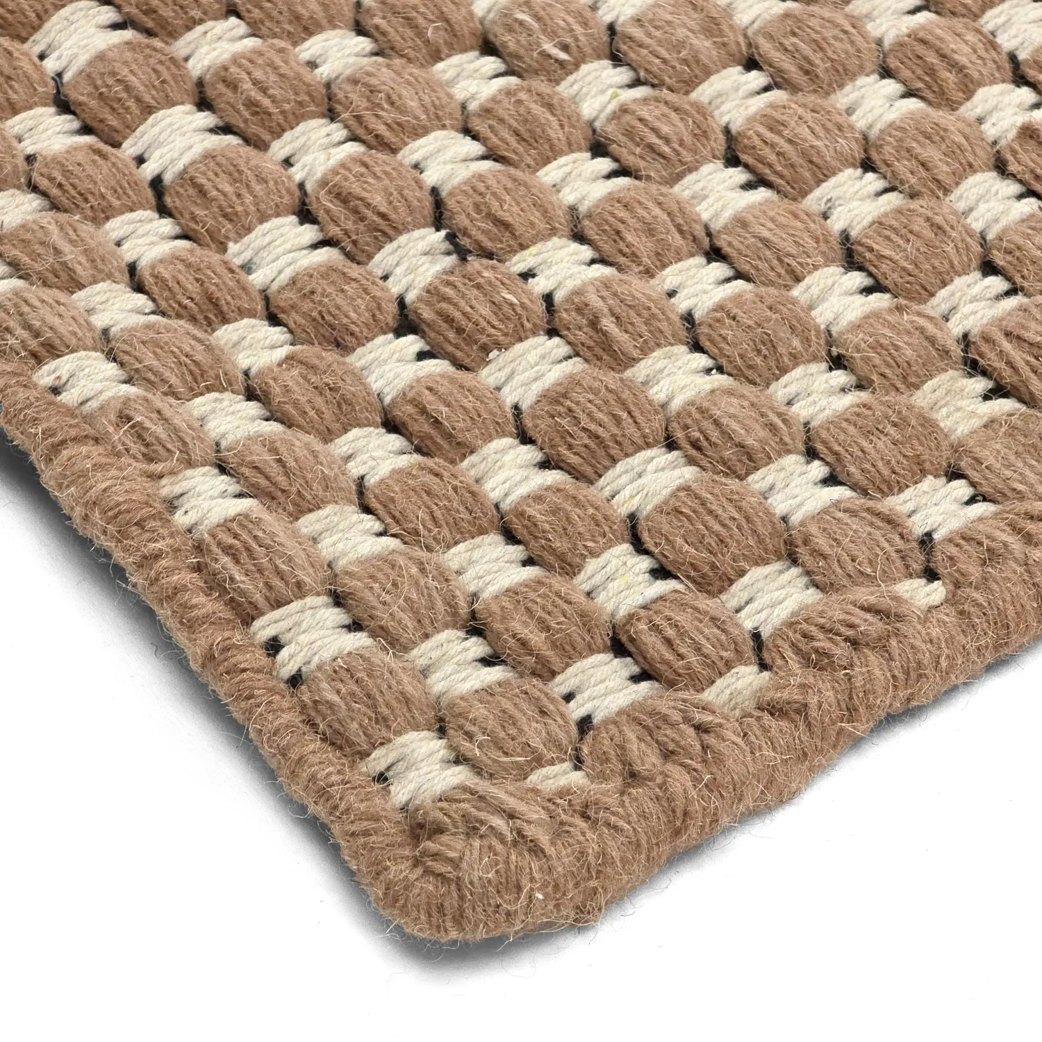 Alfombra de Lana - Ovelia (marrón/blanco)