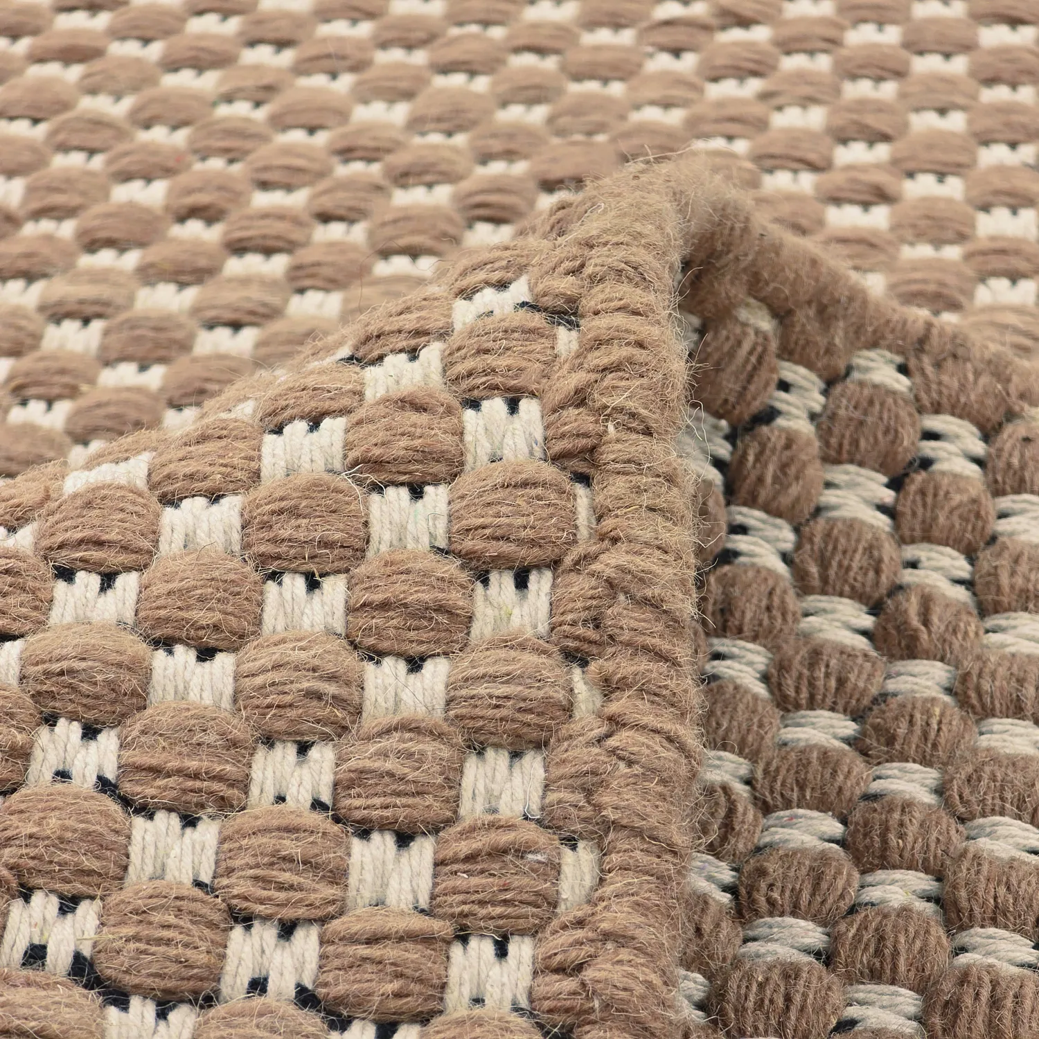 Alfombra de Lana - Ovelia (marrón/blanco)