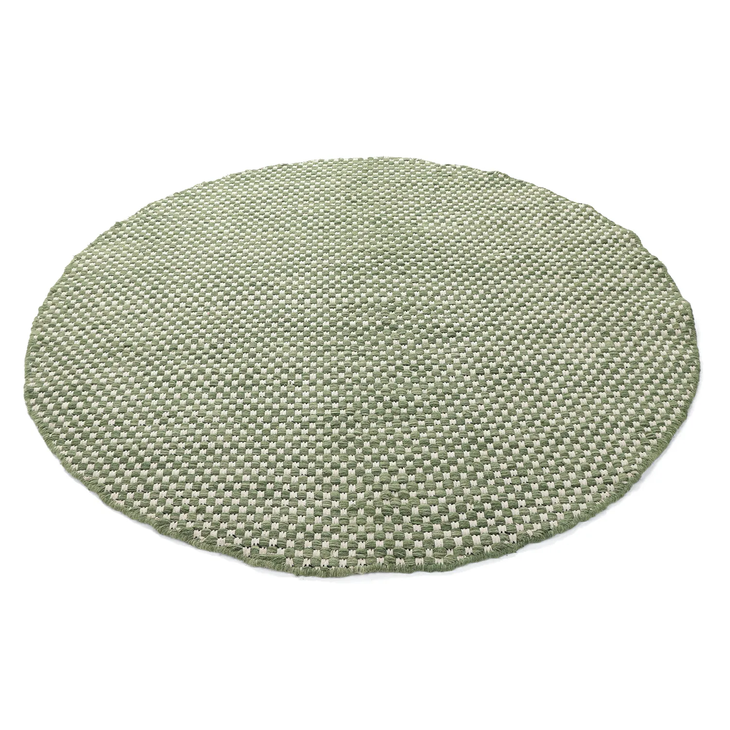 Alfombras redondeadas - Ovelia (verde/blanco)