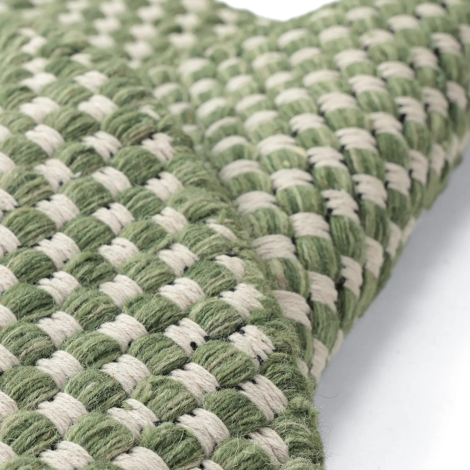 Alfombras redondeadas - Ovelia (verde/blanco)