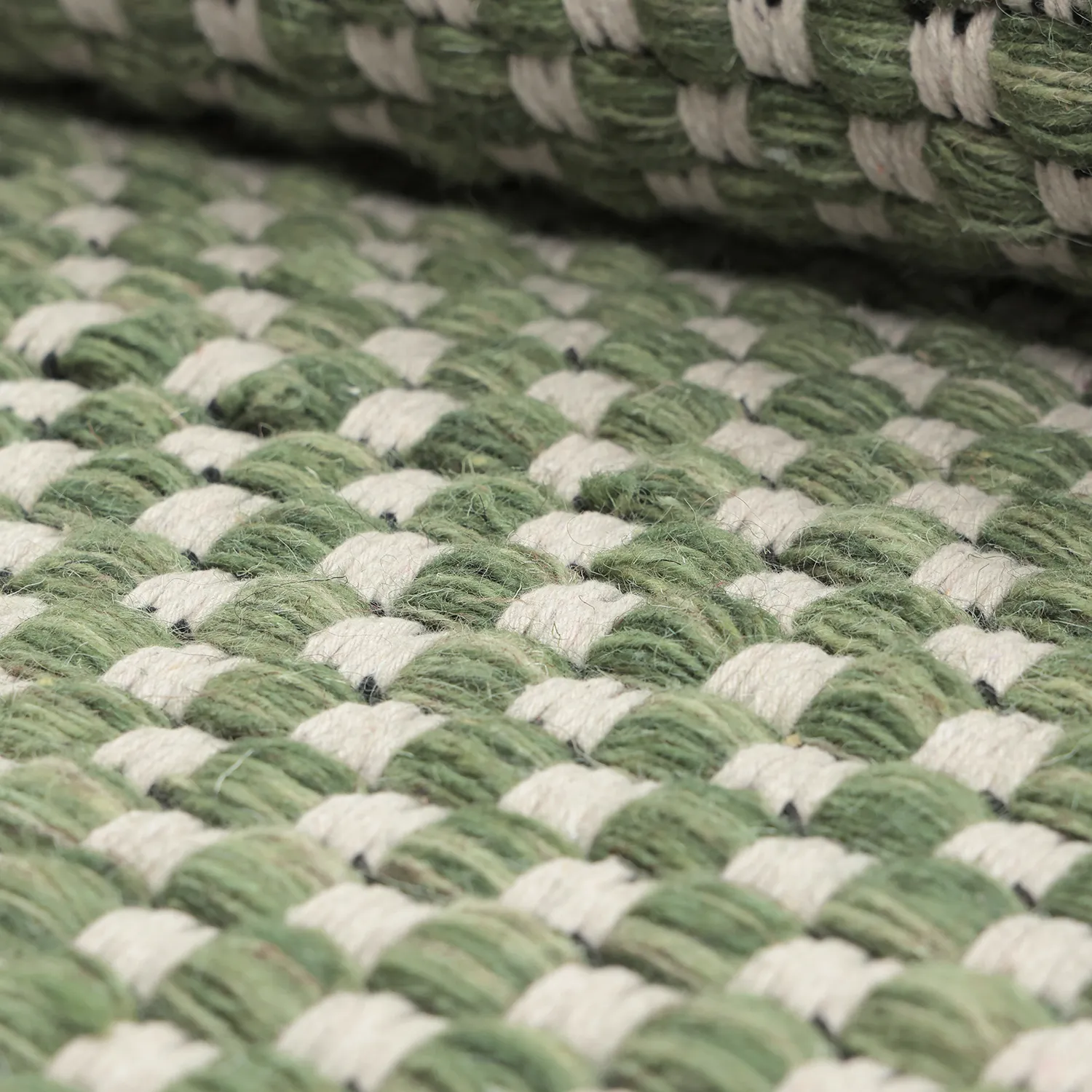 Alfombras redondeadas - Ovelia (verde/blanco)