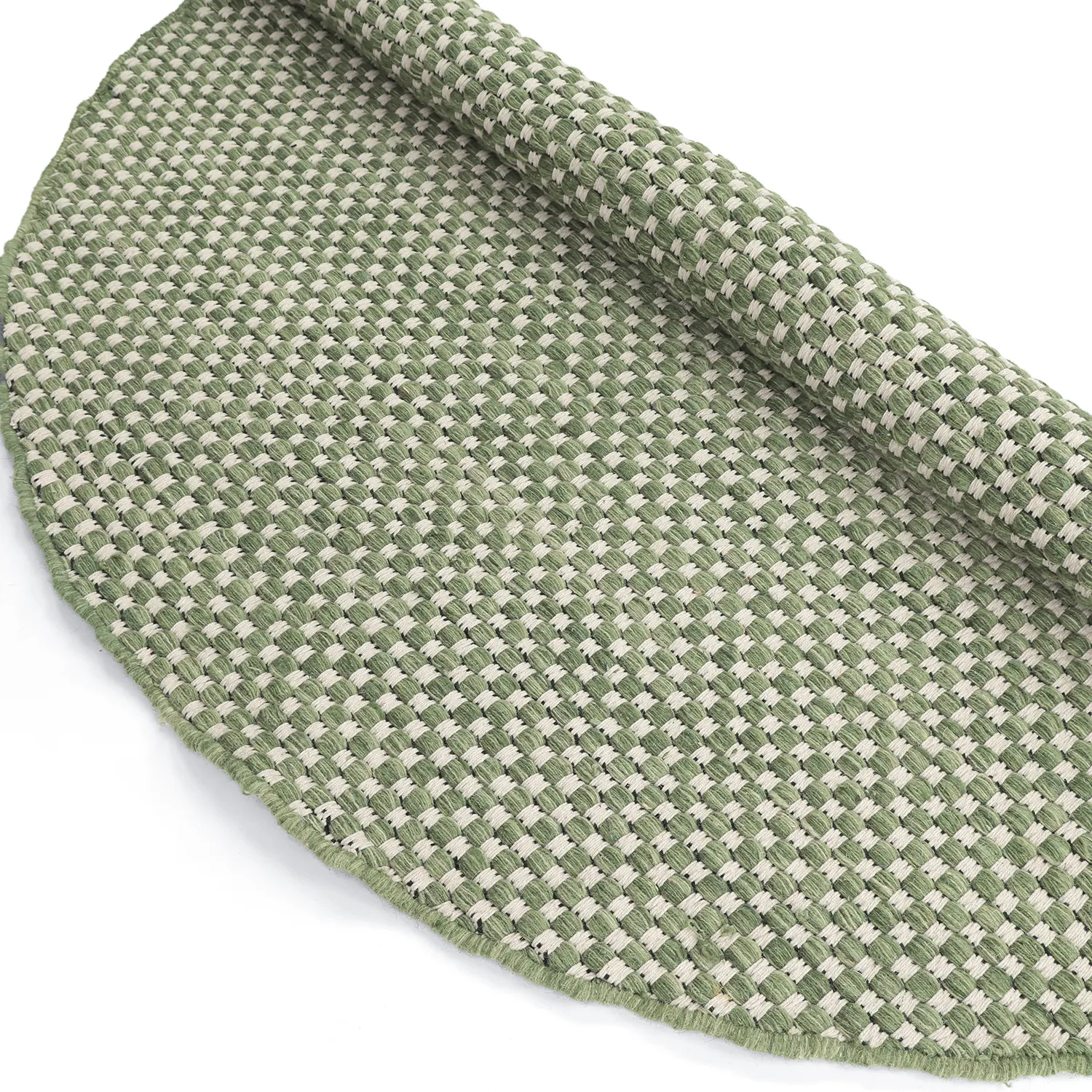 Alfombras redondeadas - Ovelia (verde/blanco)
