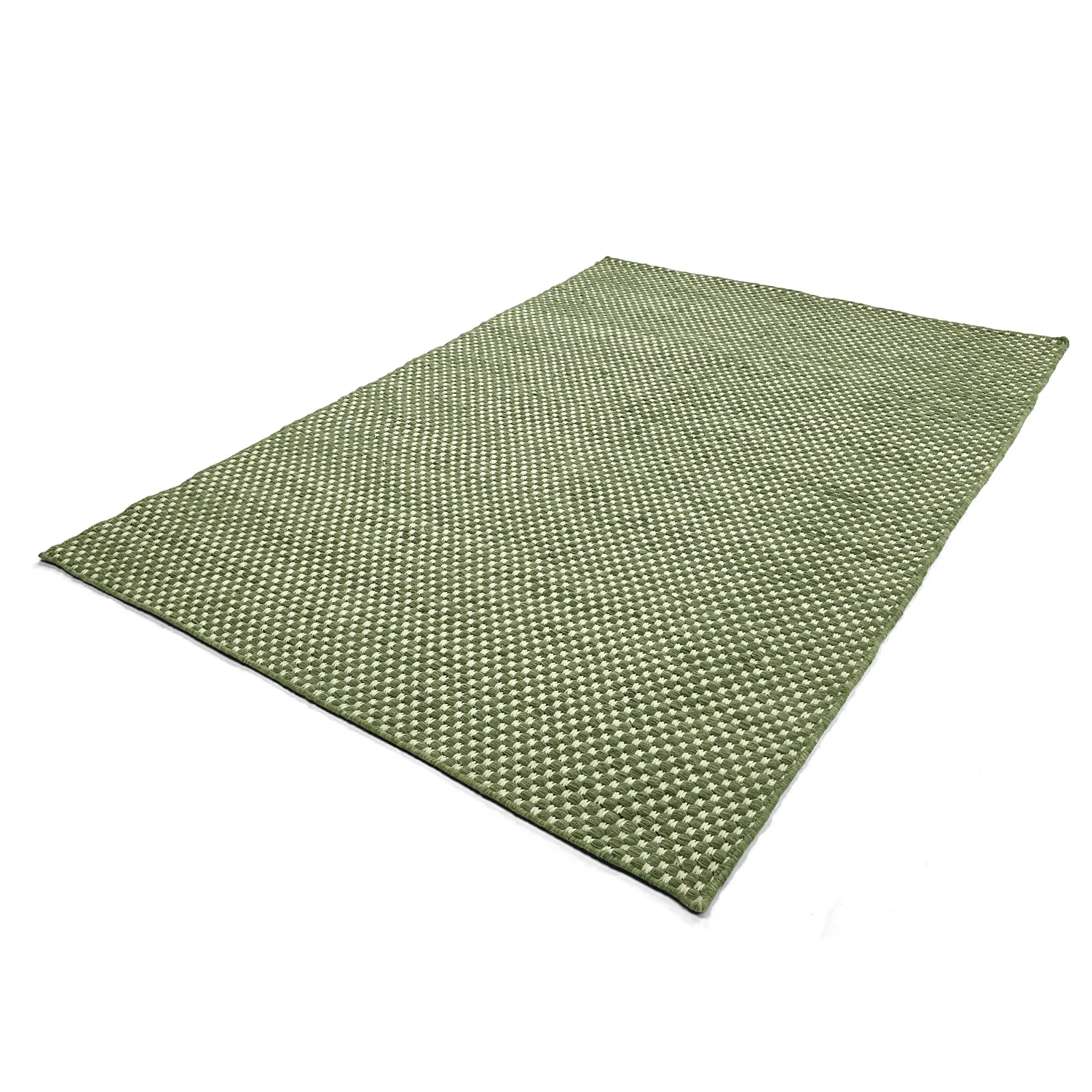 Alfombra de Lana - Ovelia (verde/blanco)