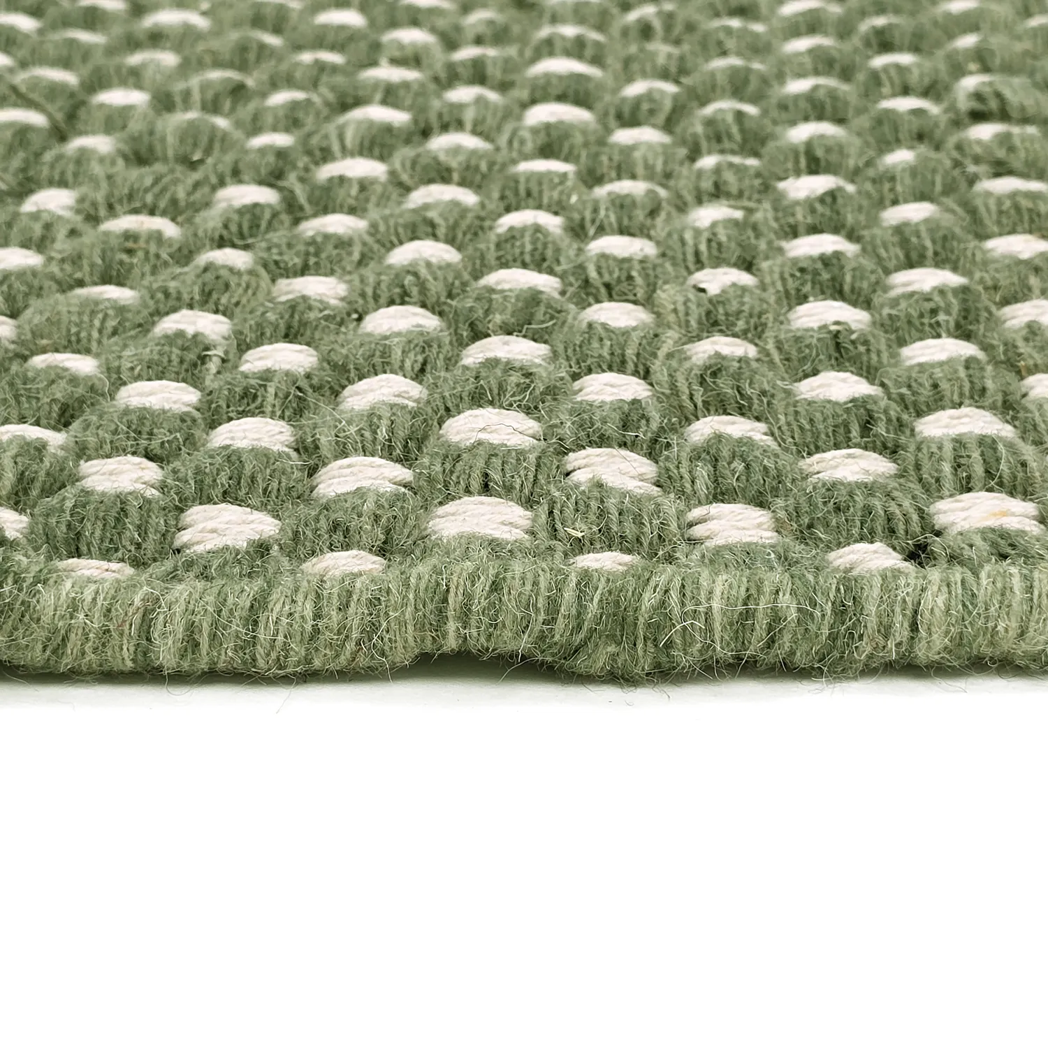 Alfombra de Lana - Ovelia (verde/blanco)