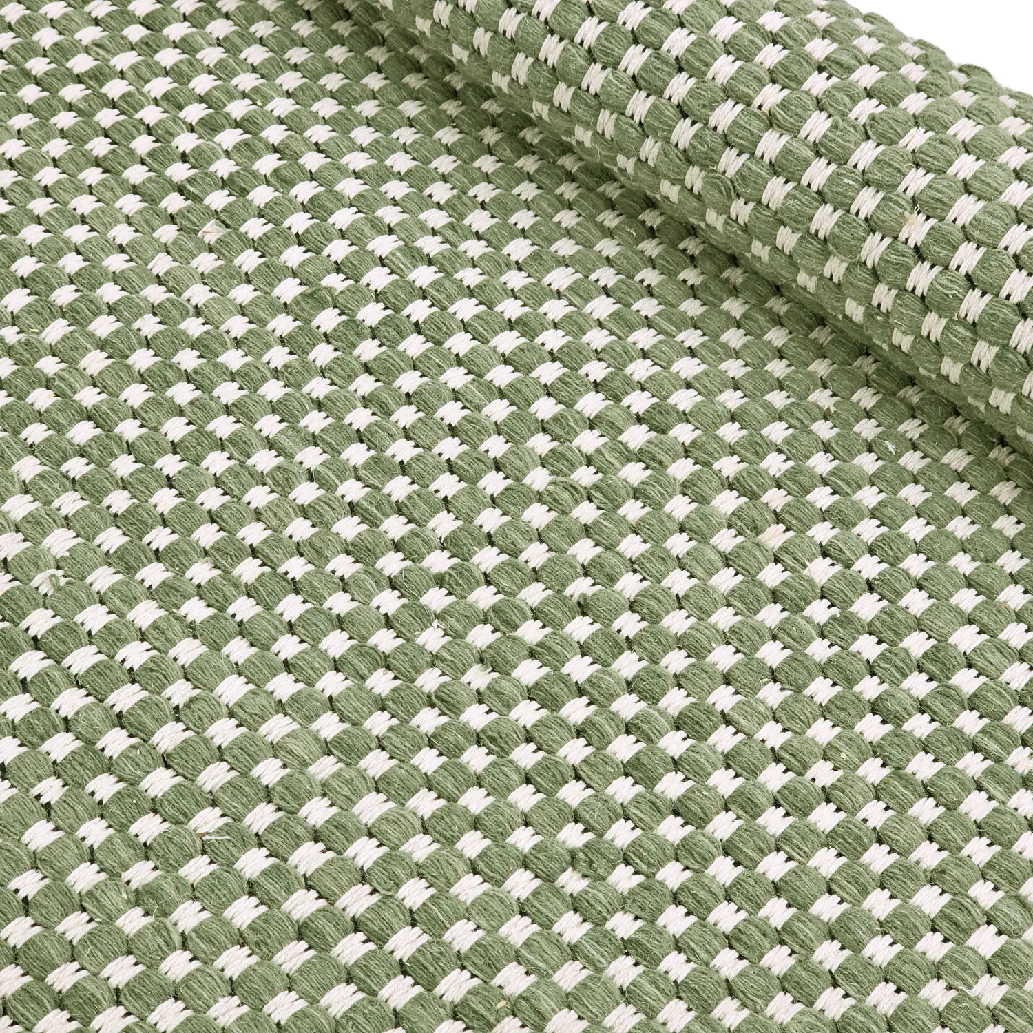 Alfombra de Lana - Ovelia (verde/blanco)