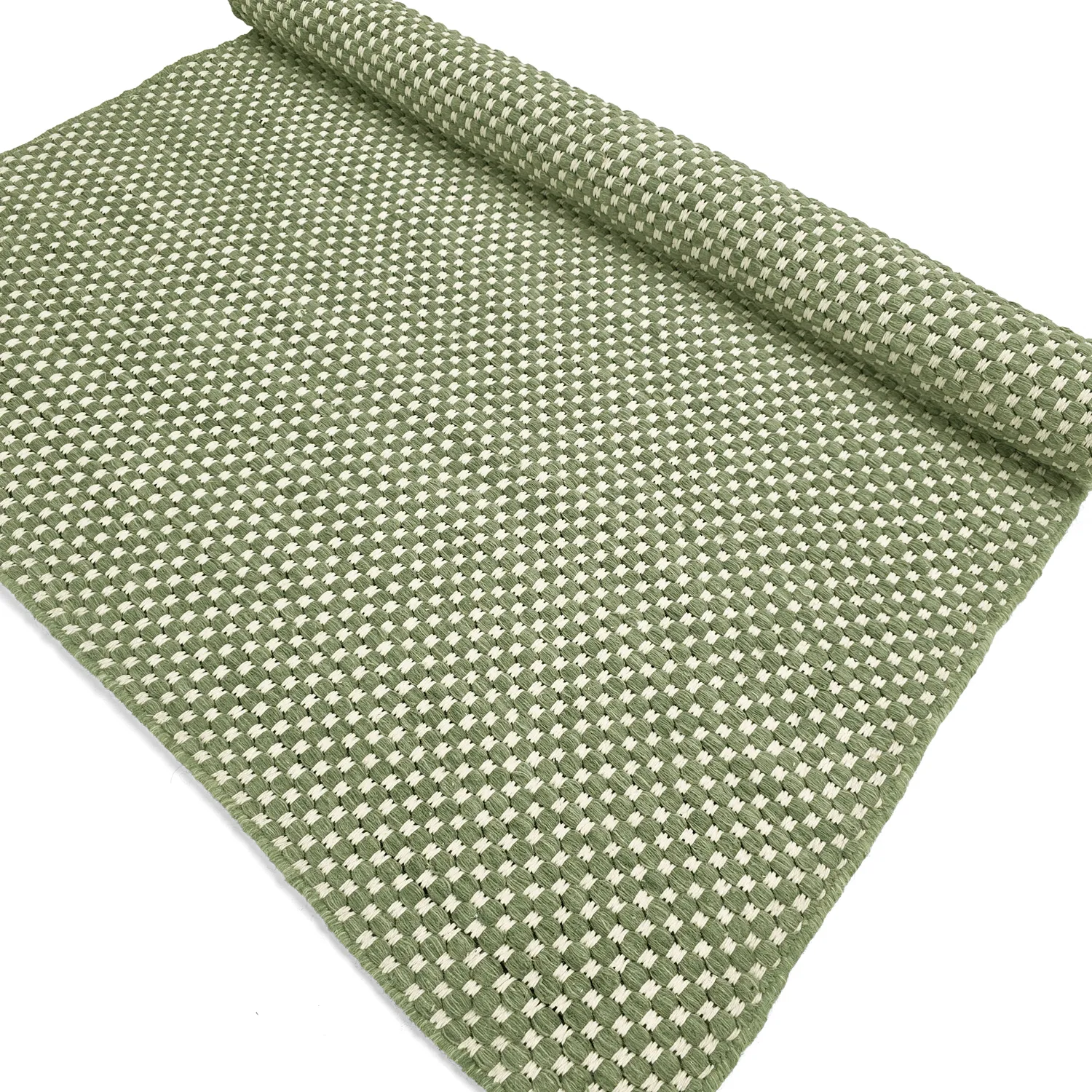 Alfombra de Lana - Ovelia (verde/blanco)