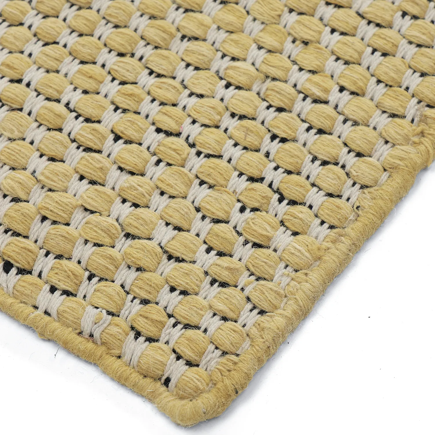 Alfombra de Lana - Ovelia (amarillo/blanco)