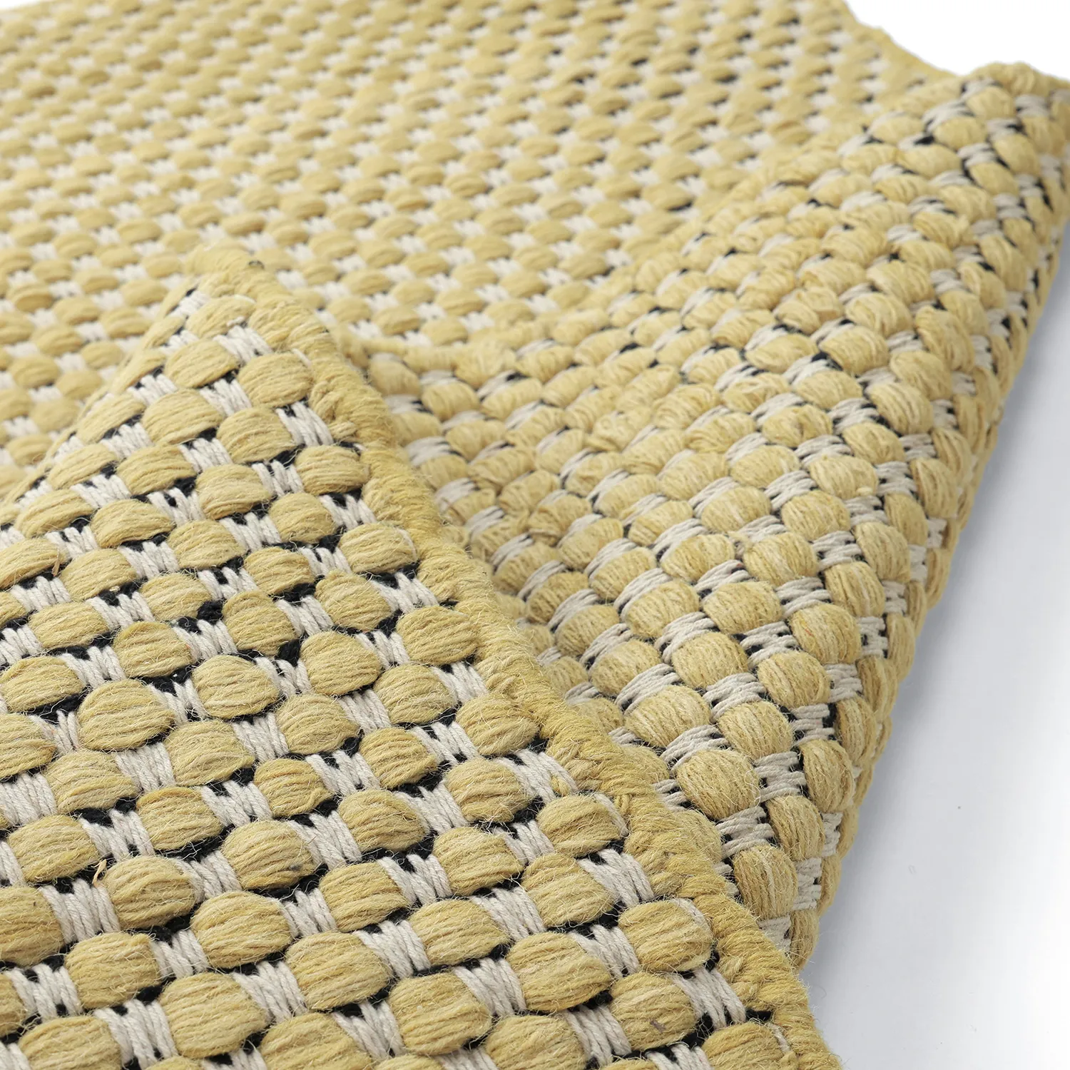 Alfombra de Lana - Ovelia (amarillo/blanco)