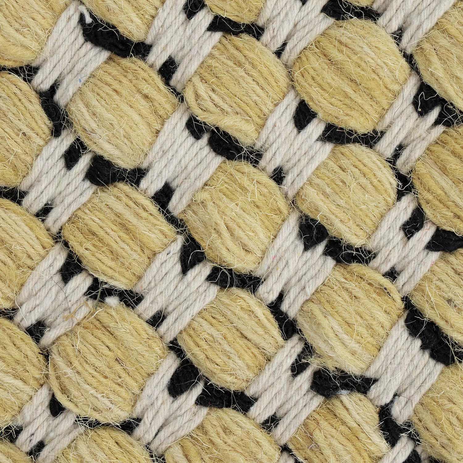 Alfombra de Lana - Ovelia (amarillo/blanco)