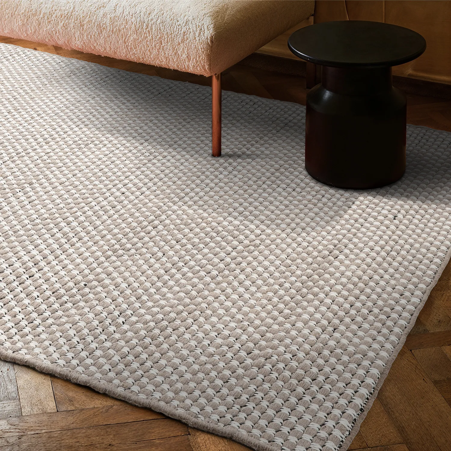 Alfombra de Lana - Ovelia (topo/blanco)