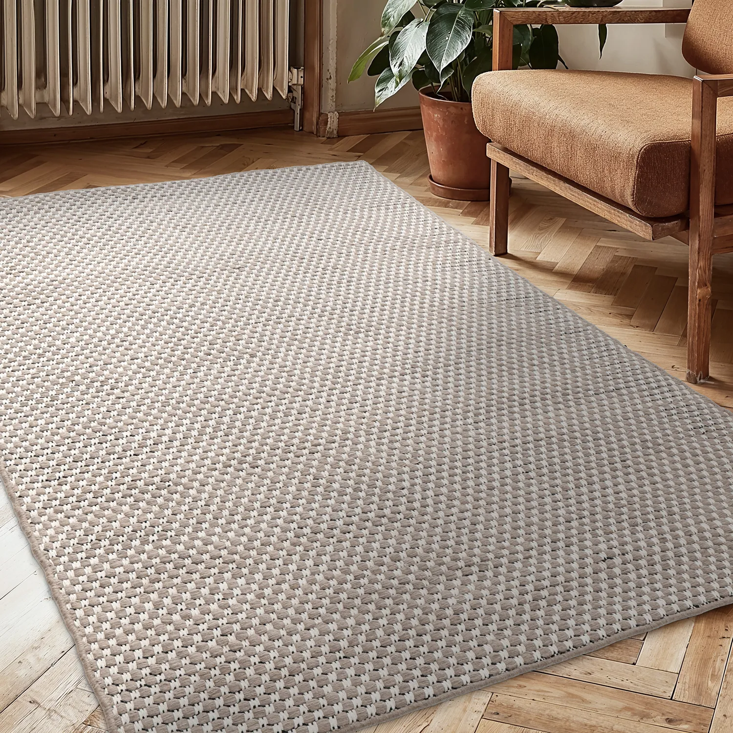 Alfombra de Lana - Ovelia (topo/blanco)