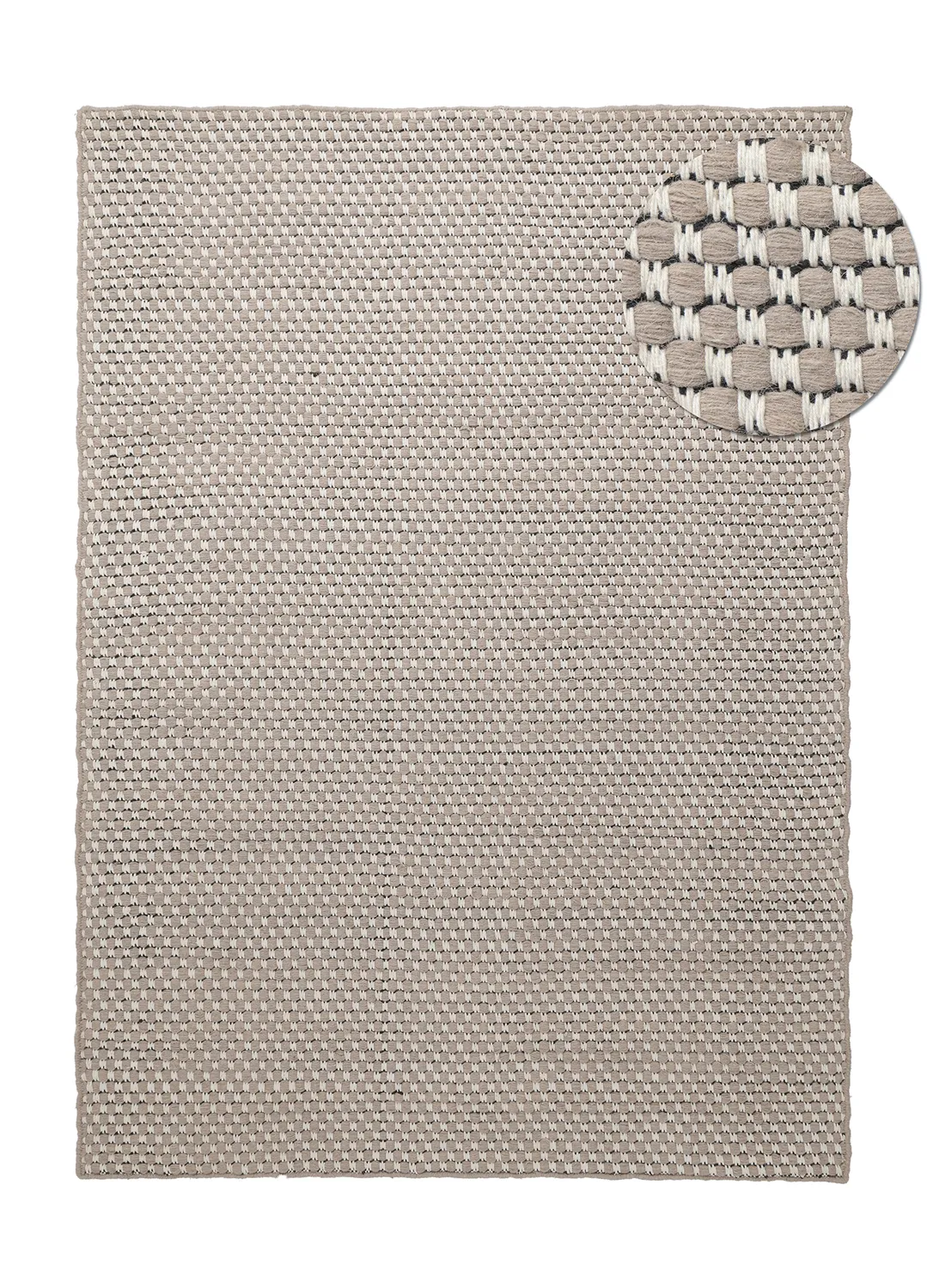 Alfombra de Lana - Ovelia (topo/blanco)