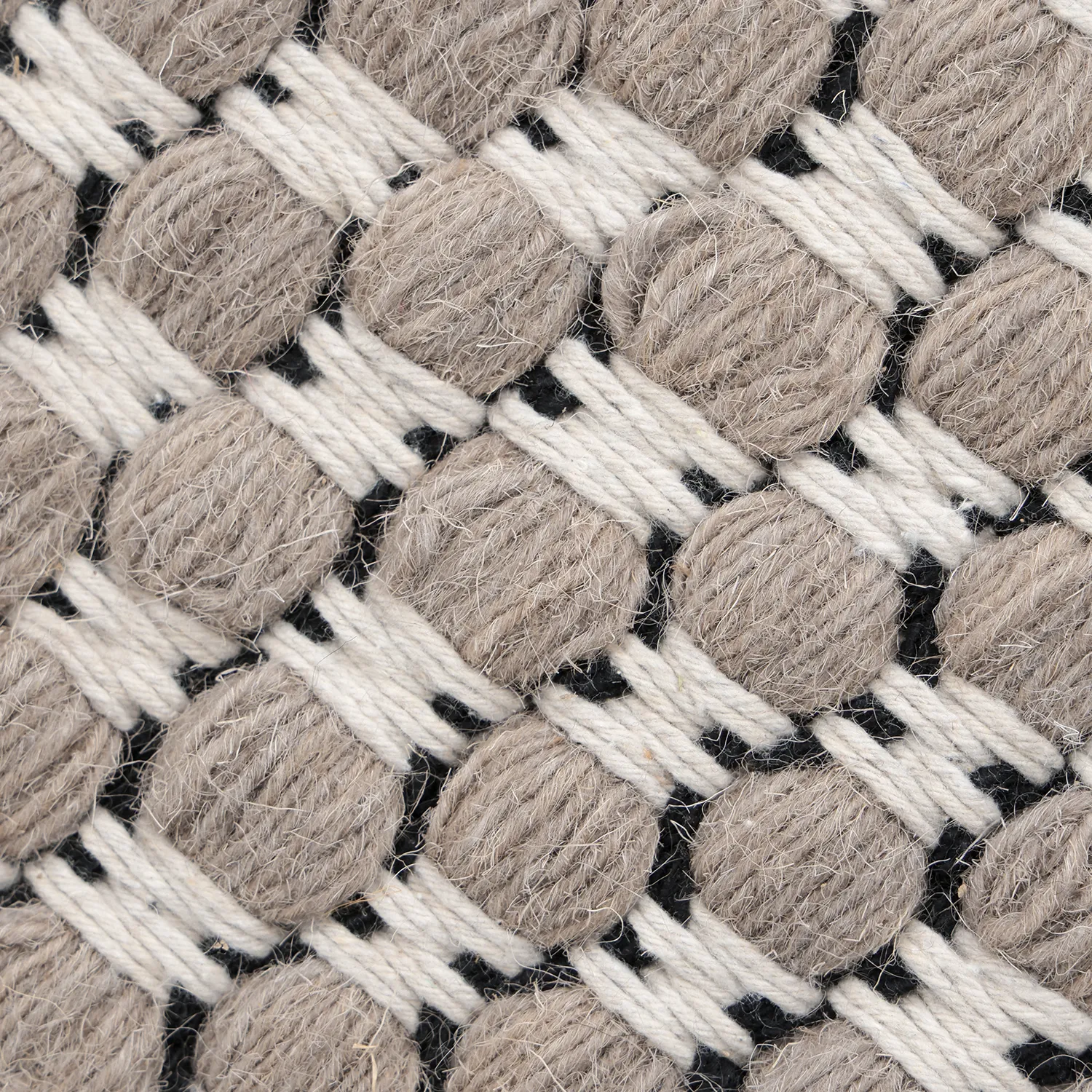 Alfombra de Lana - Ovelia (topo/blanco)