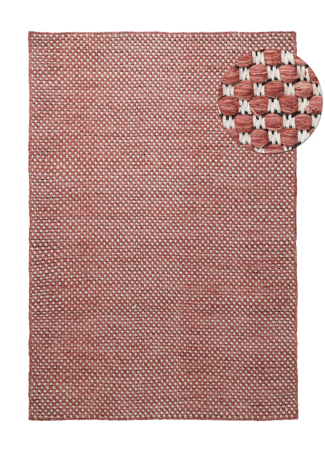 Alfombra de Lana - Ovelia (terracota/blanco)