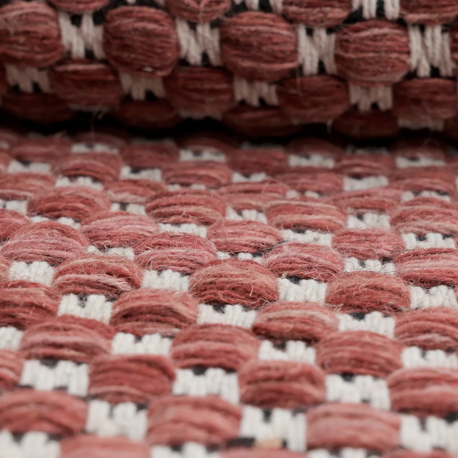 Alfombra de Lana - Ovelia (terracota/blanco)