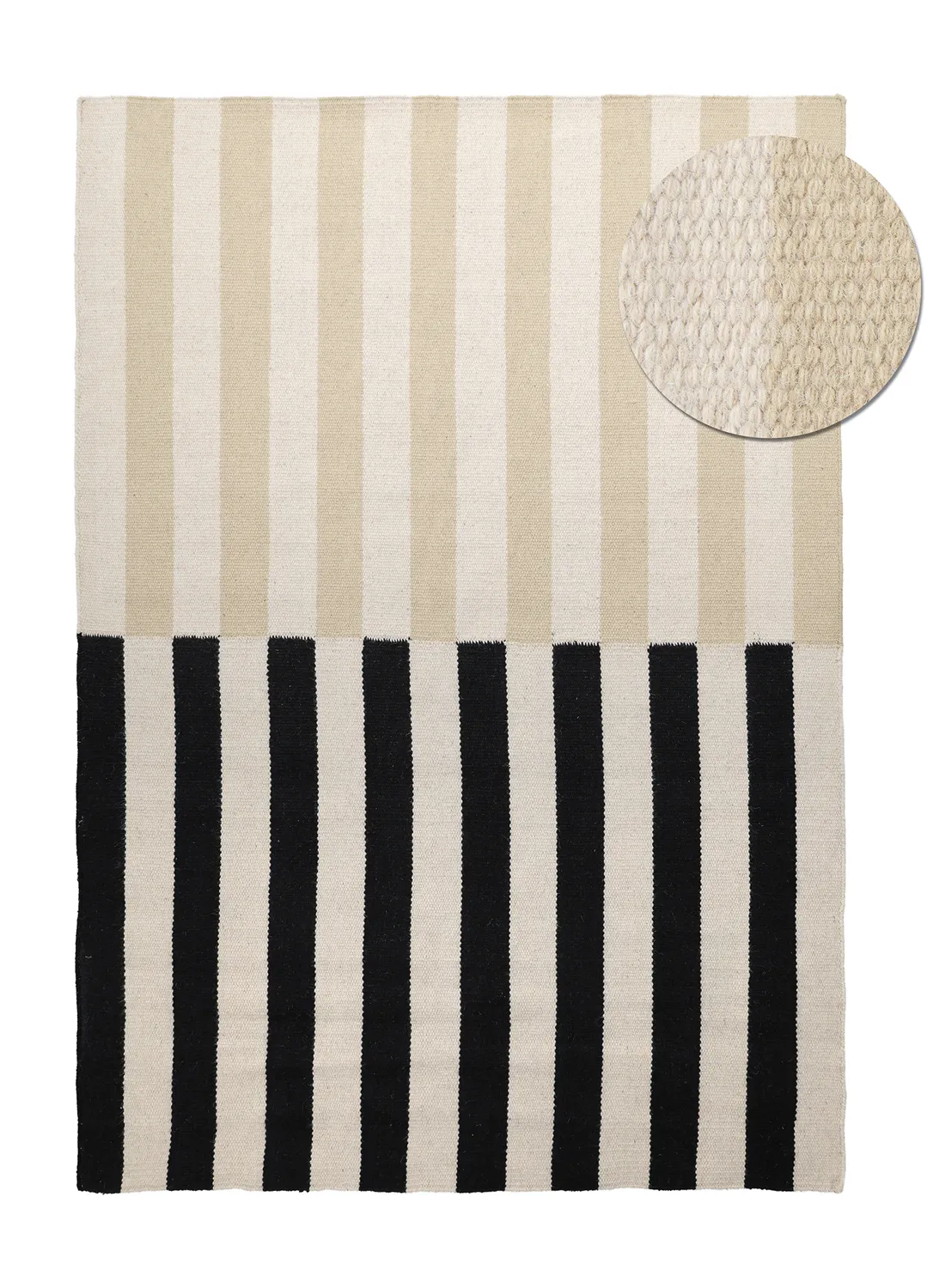 Alfombra de Lana - Peniche (crema/beige)
