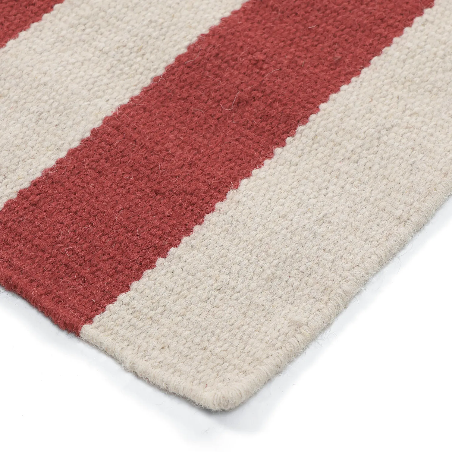 Alfombra de Lana - Peniche (crema/verde/rojo)