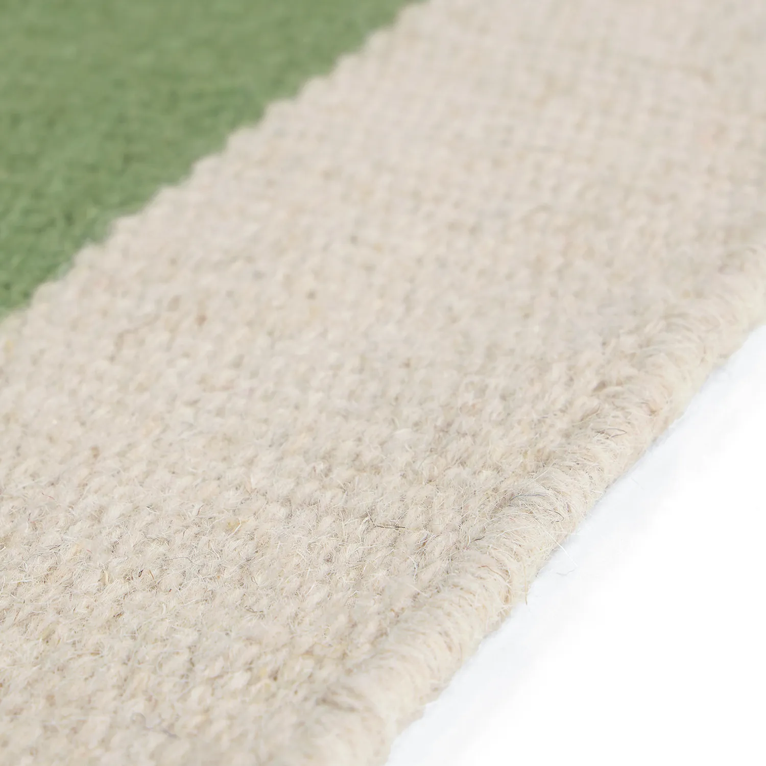 Alfombra de Lana - Peniche (crema/verde/rojo)