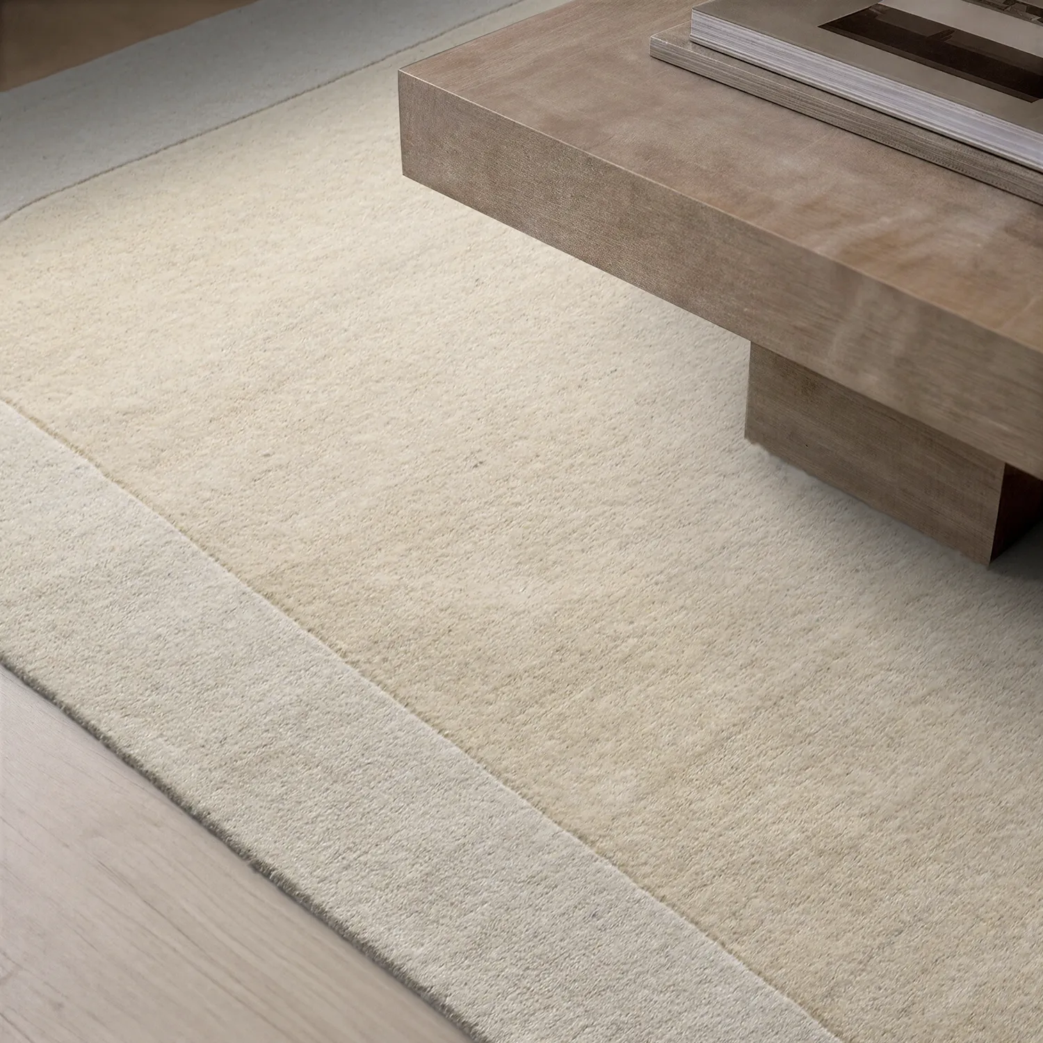 Alfombra de Lana - Puri Hand Tufted Wool Premium (crema/blanco)