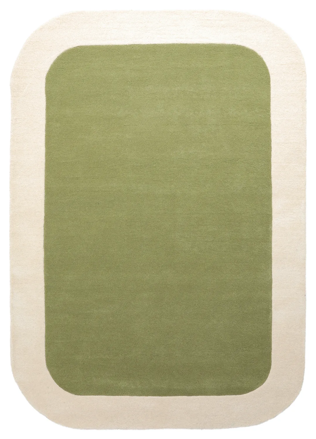 Alfombra de Lana - Puri Hand Tufted Wool Premium (verde/crema)