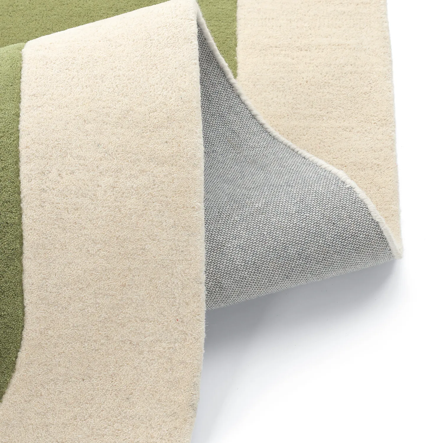 Alfombra de Lana - Puri Hand Tufted Wool Premium (verde/crema)