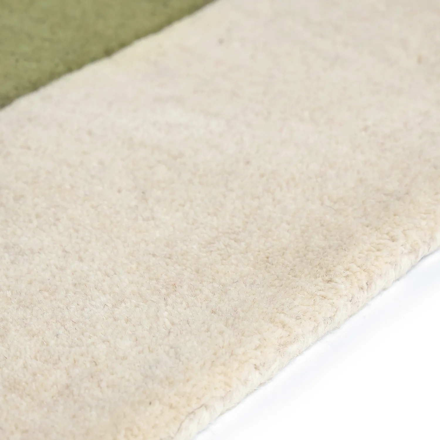 Alfombra de Lana - Puri Hand Tufted Wool Premium (verde/crema)