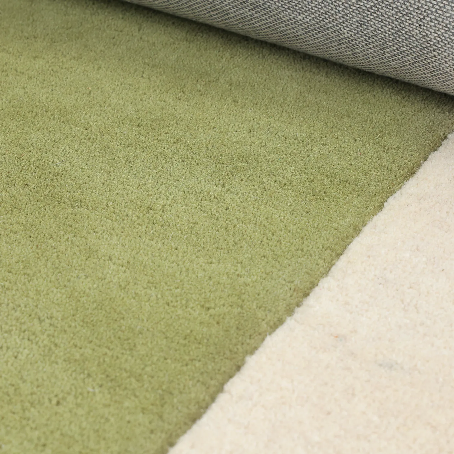 Alfombra de Lana - Puri Hand Tufted Wool Premium (verde/crema)