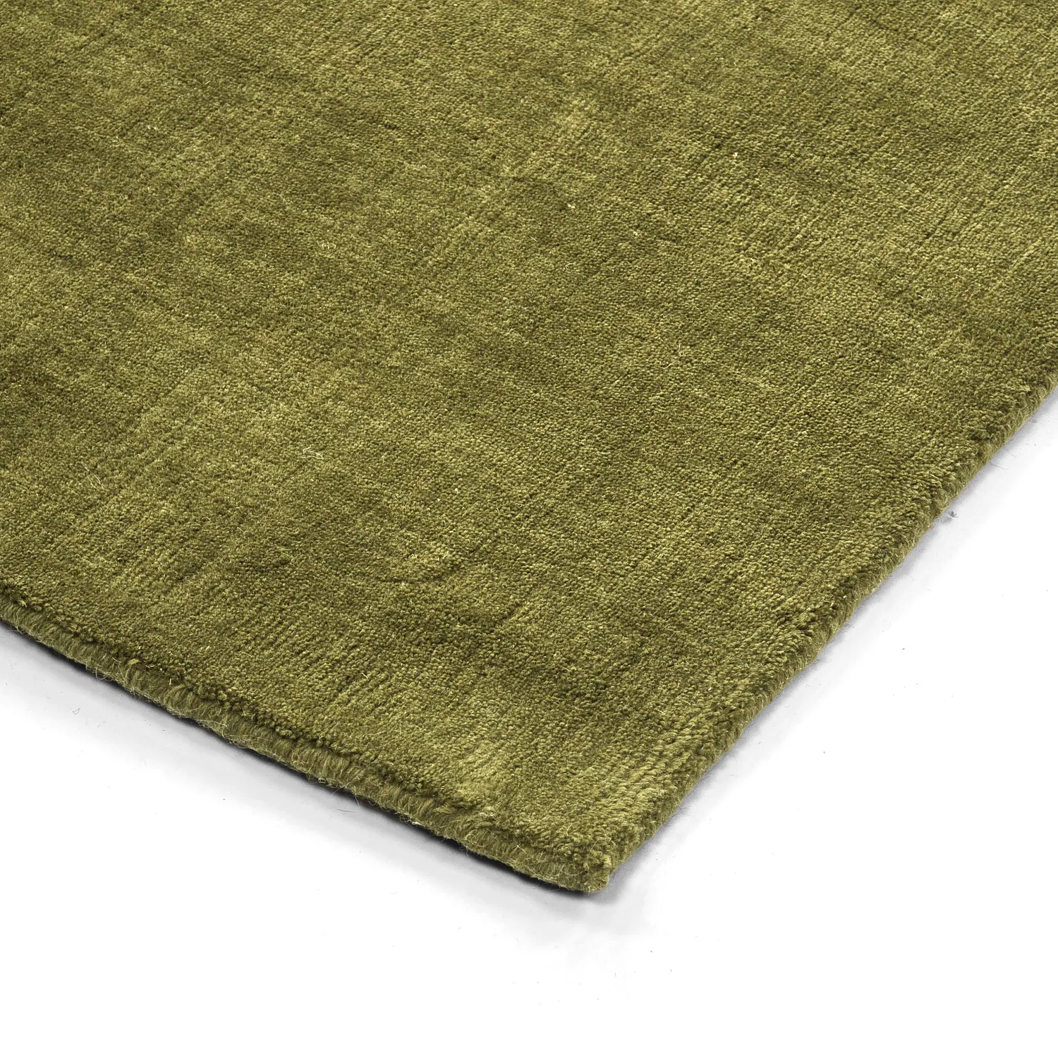 Alfombra de Lana - Rozel Handloom Wool Premium (verde musgo)