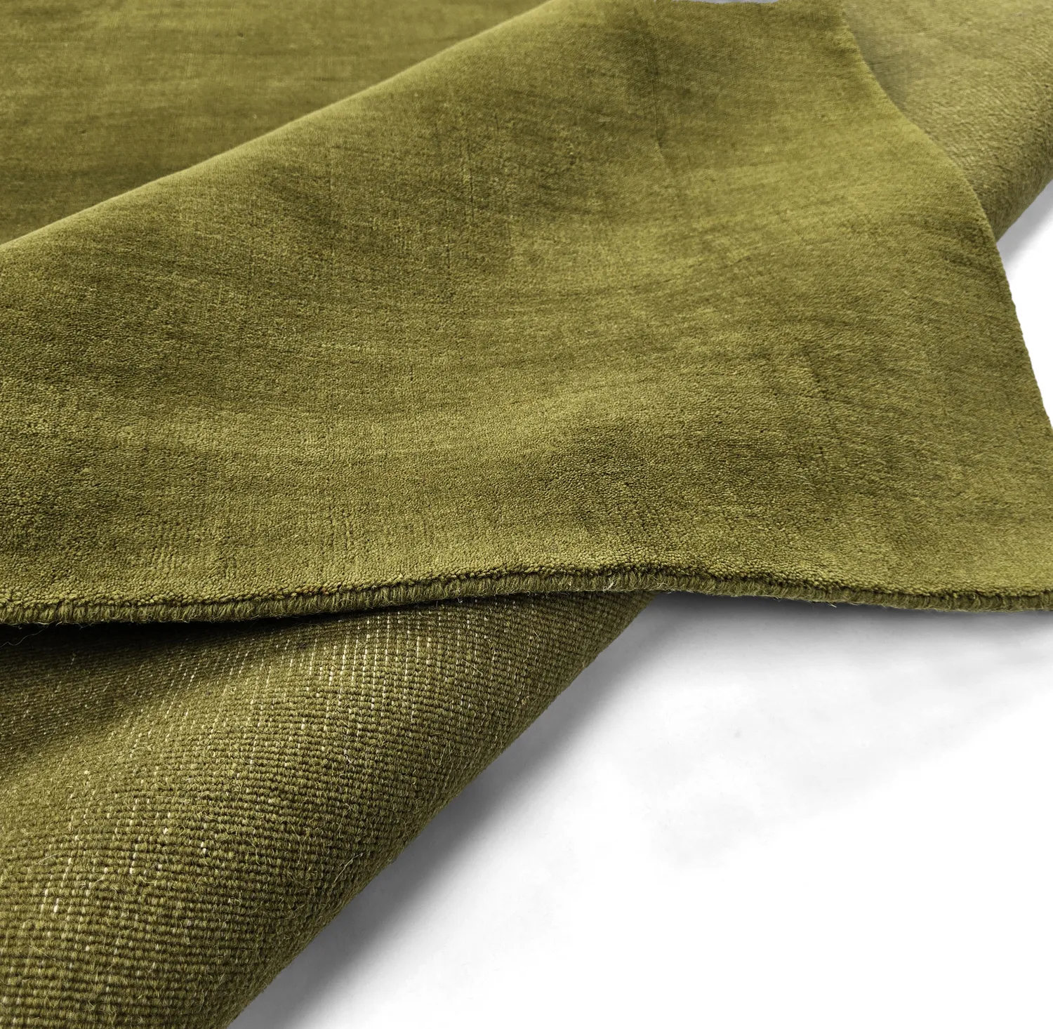 Alfombra de Lana - Rozel Handloom Wool Premium (verde musgo)