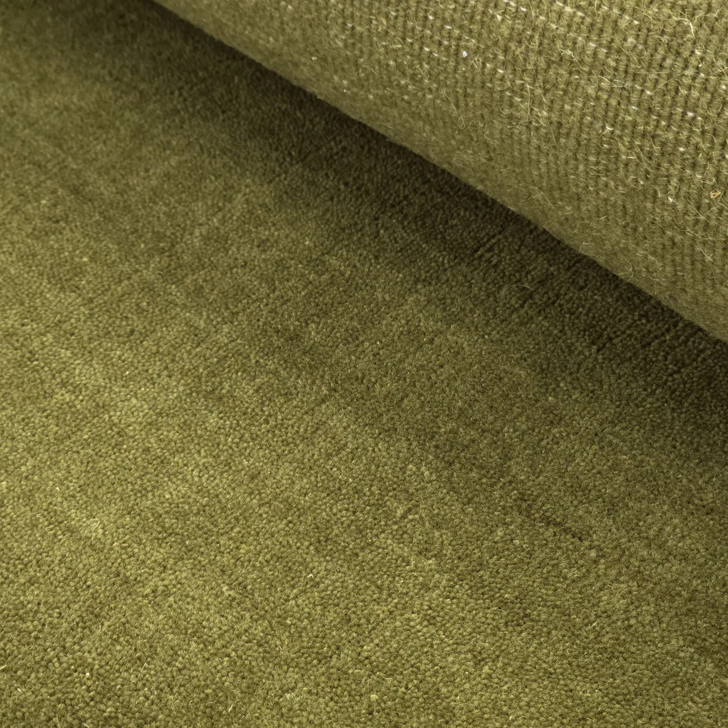 Alfombra de Lana - Rozel Handloom Wool Premium (verde musgo)
