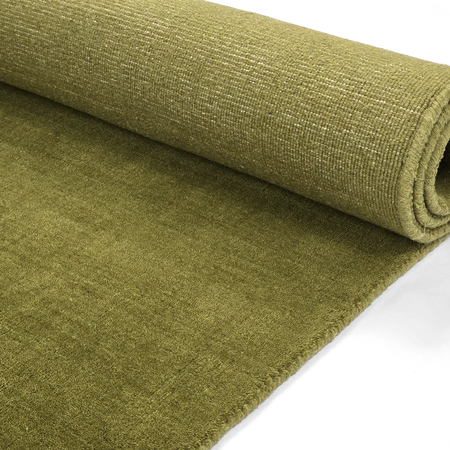Alfombra de Lana - Rozel Handloom Wool Premium (verde musgo)
