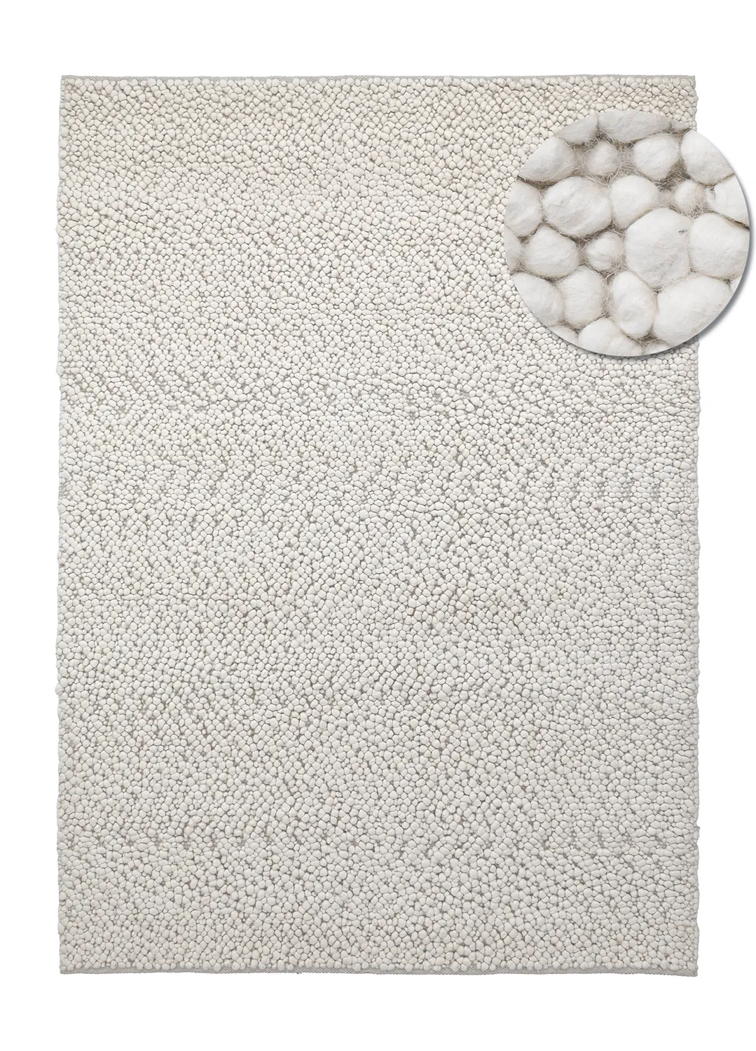 Alfombra de Lana - Sala Irregular Wool Bubble (crema)