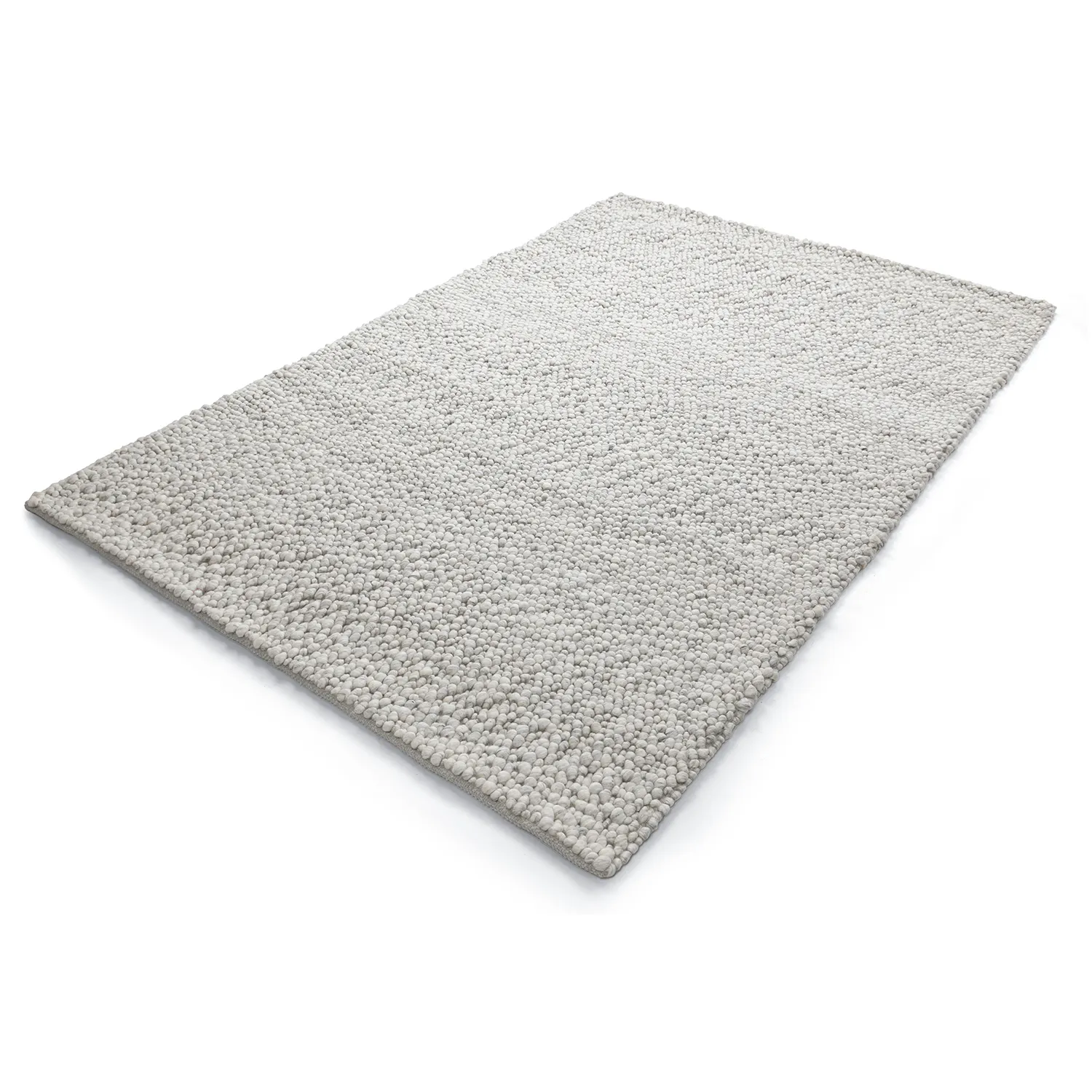 Alfombra de Lana - Sala Irregular Wool Bubble (gris claro melange)