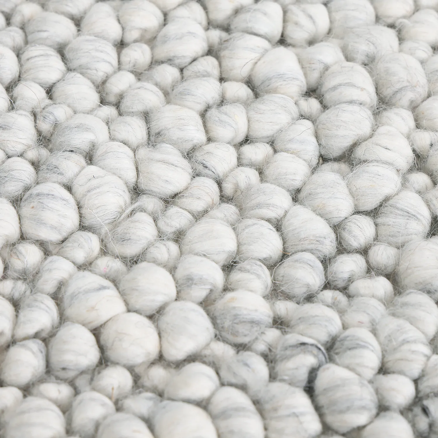 Alfombra de Lana - Sala Irregular Wool Bubble (gris claro melange)